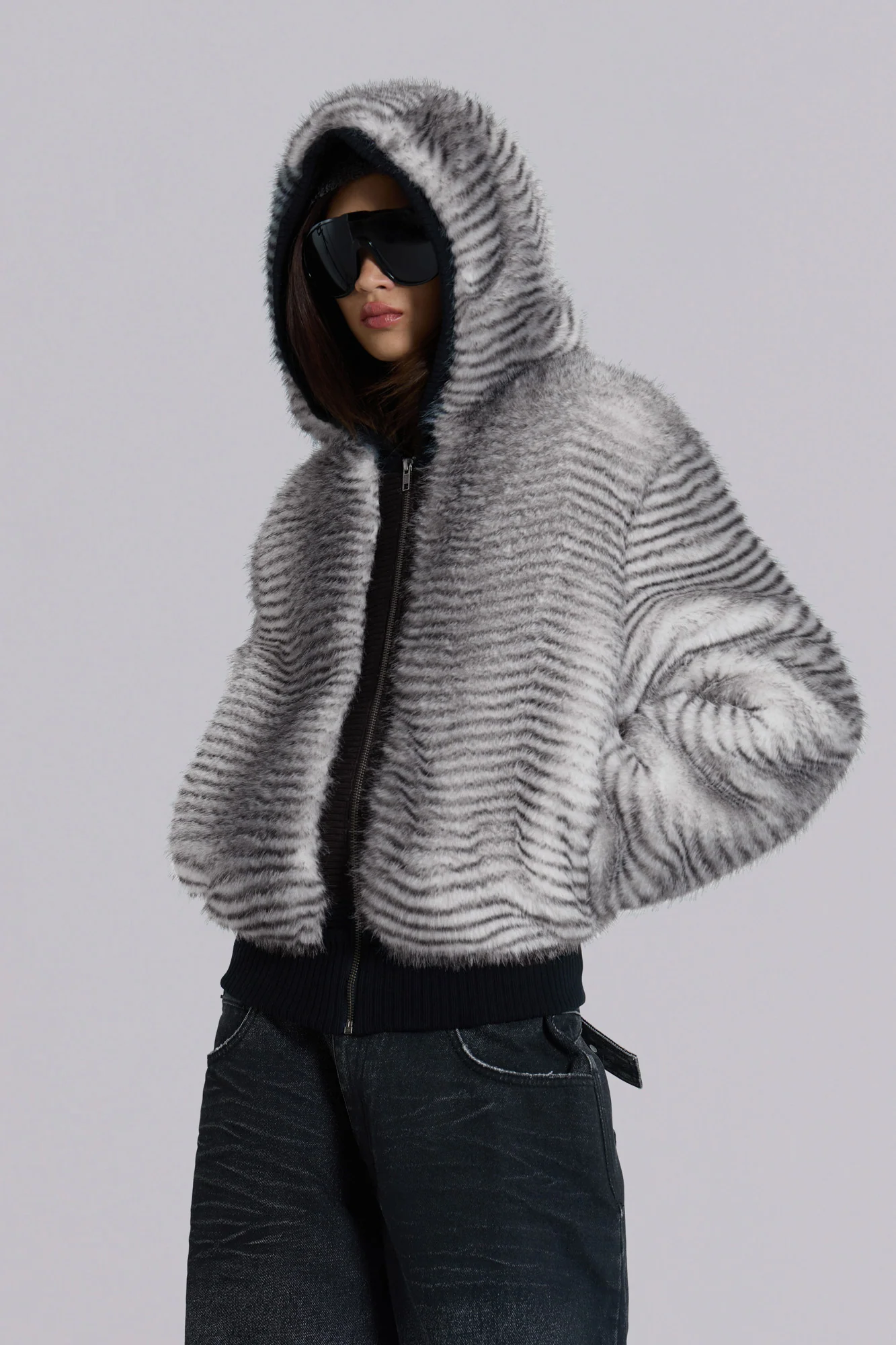 White Bear Faux Fur Jacket
