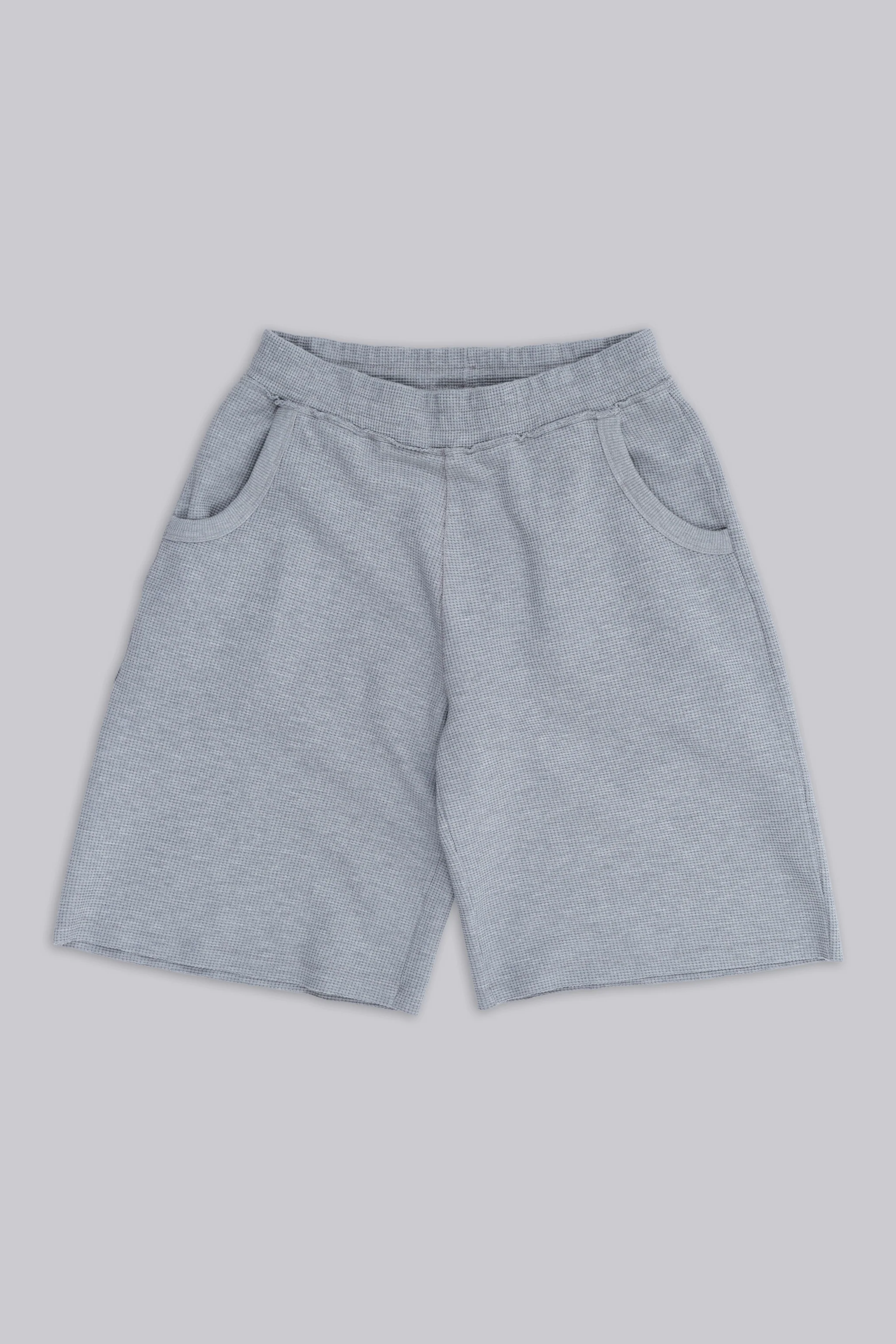 Grey Marl Waffle Monster Jogger Shorts 2 Grey Marl Waffle Monster Jogger Shorts