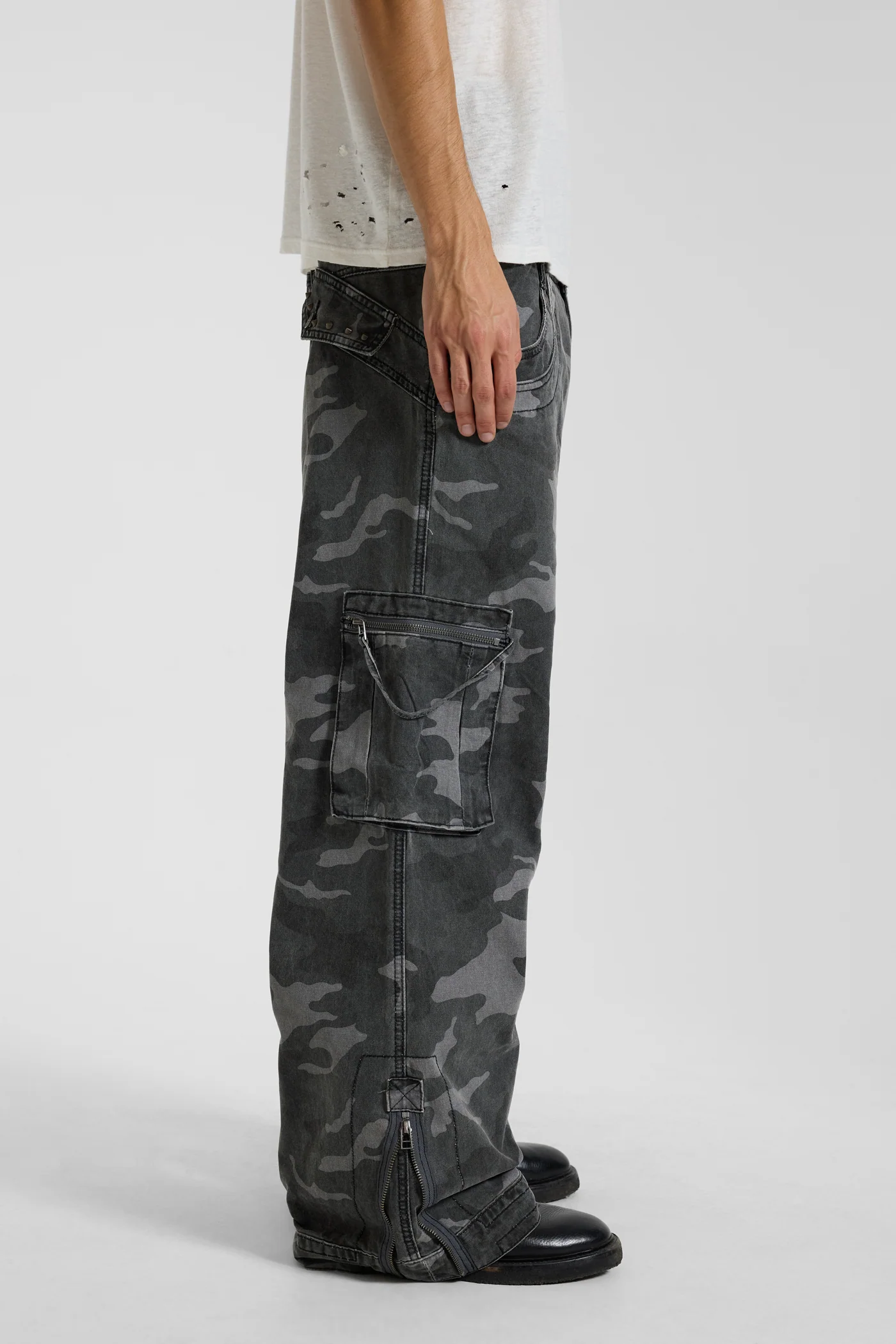 Washed Black Trooper Camo Cargo Pant 2 Washed Black Trooper Camo Cargo Pant