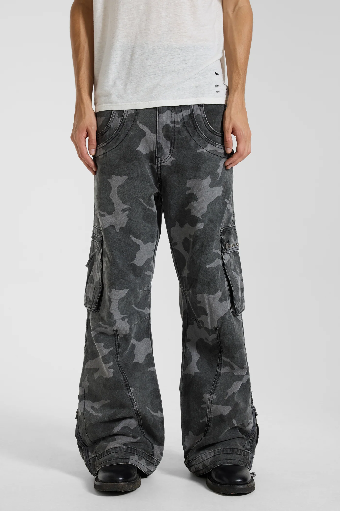 Washed Black Trooper Camo Cargo Pant 6 Washed Black Trooper Camo Cargo Pant
