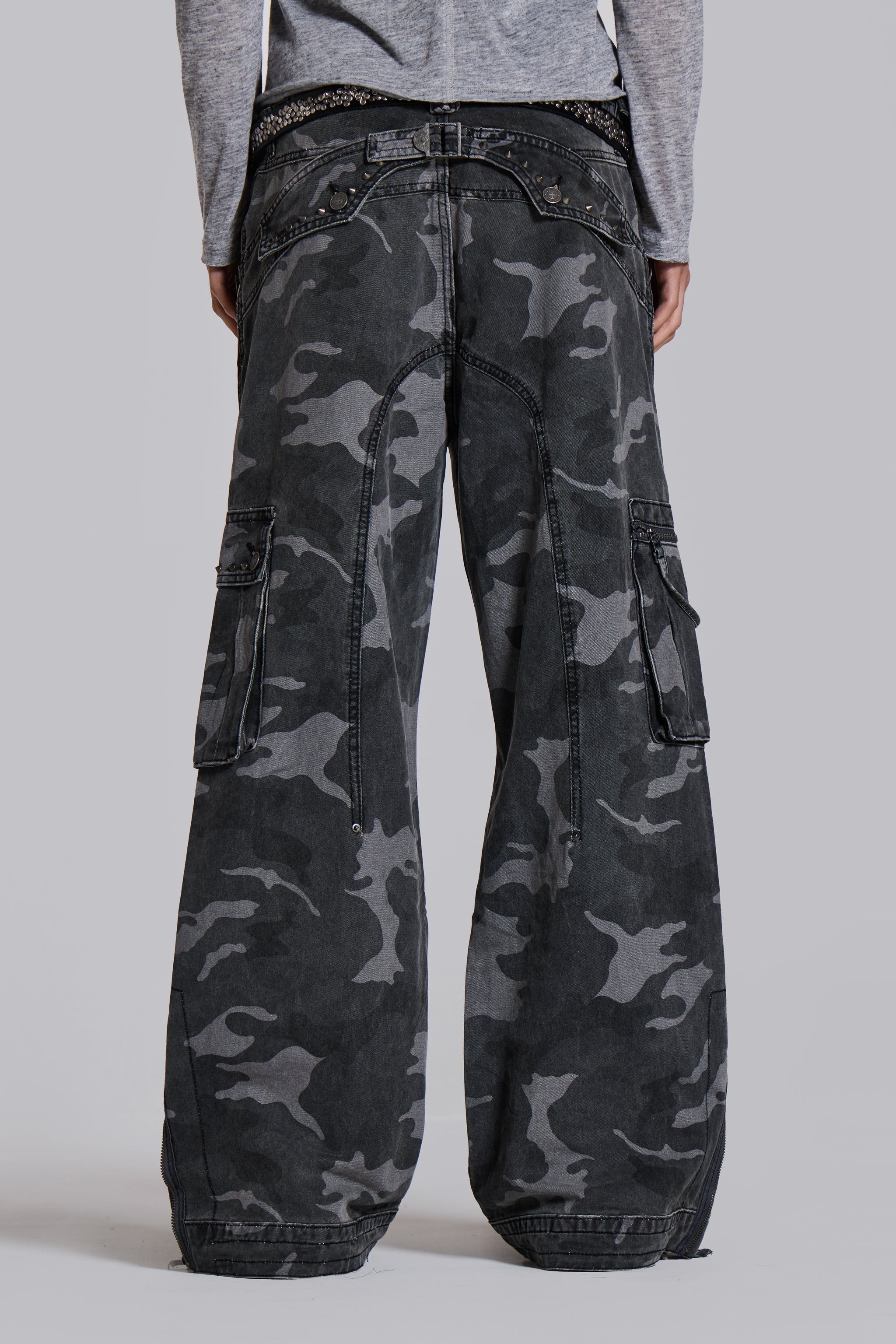 Washed Black Trooper Camo Cargo Pant 7 Washed Black Trooper Camo Cargo Pant