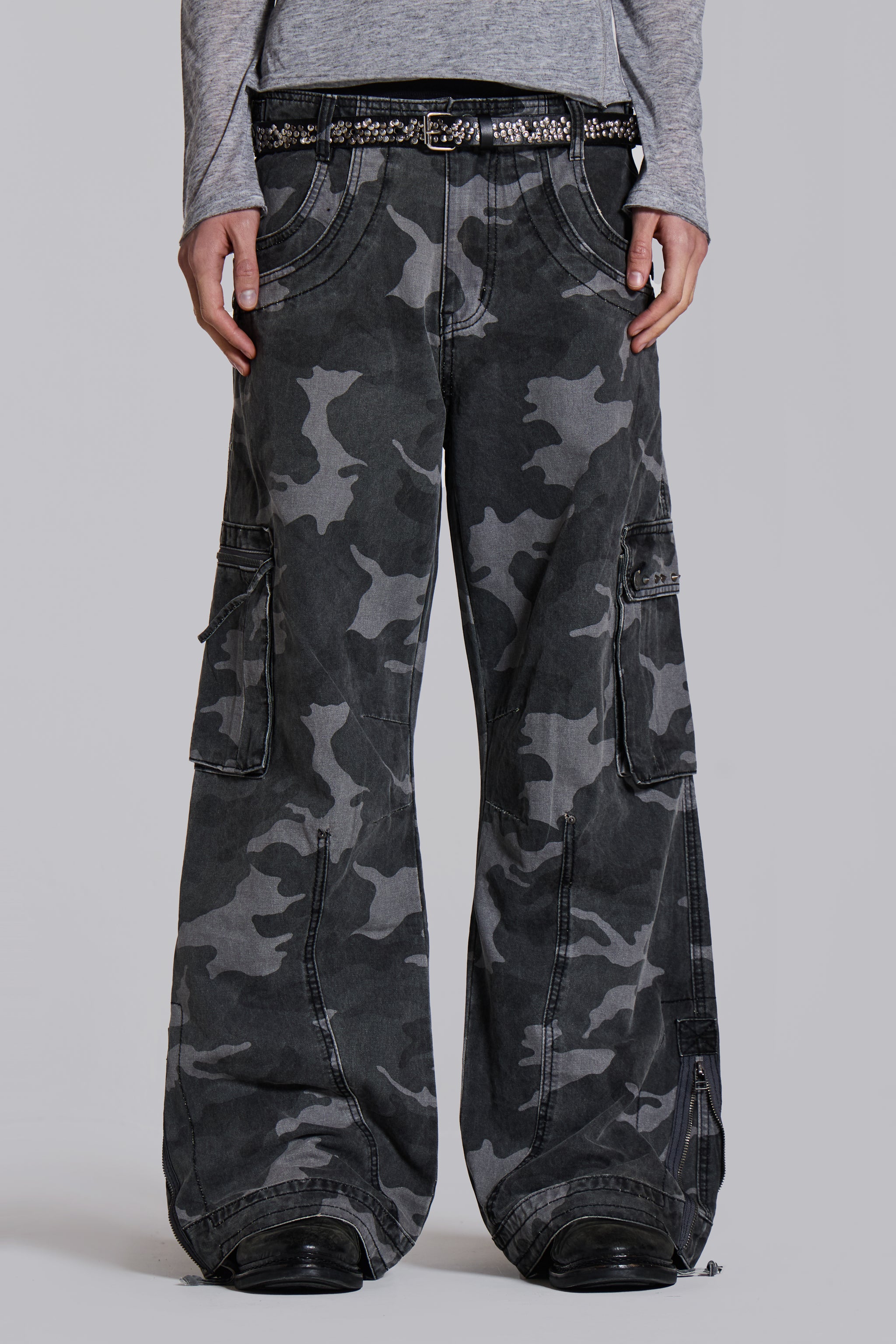 Washed Black Trooper Camo Cargo Pant 8 Washed Black Trooper Camo Cargo Pant