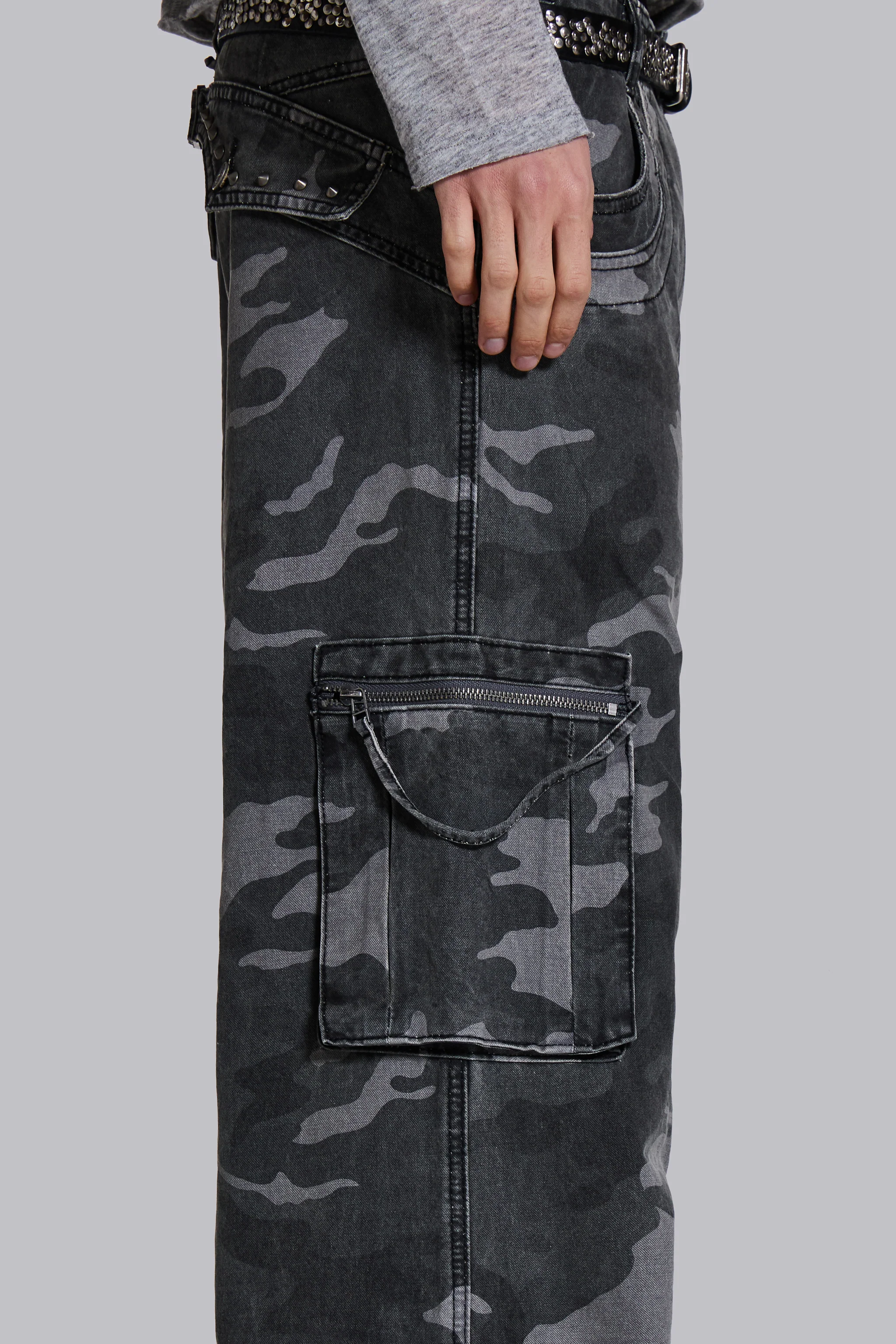 Washed Black Trooper Camo Cargo Pant 9 Washed Black Trooper Camo Cargo Pant