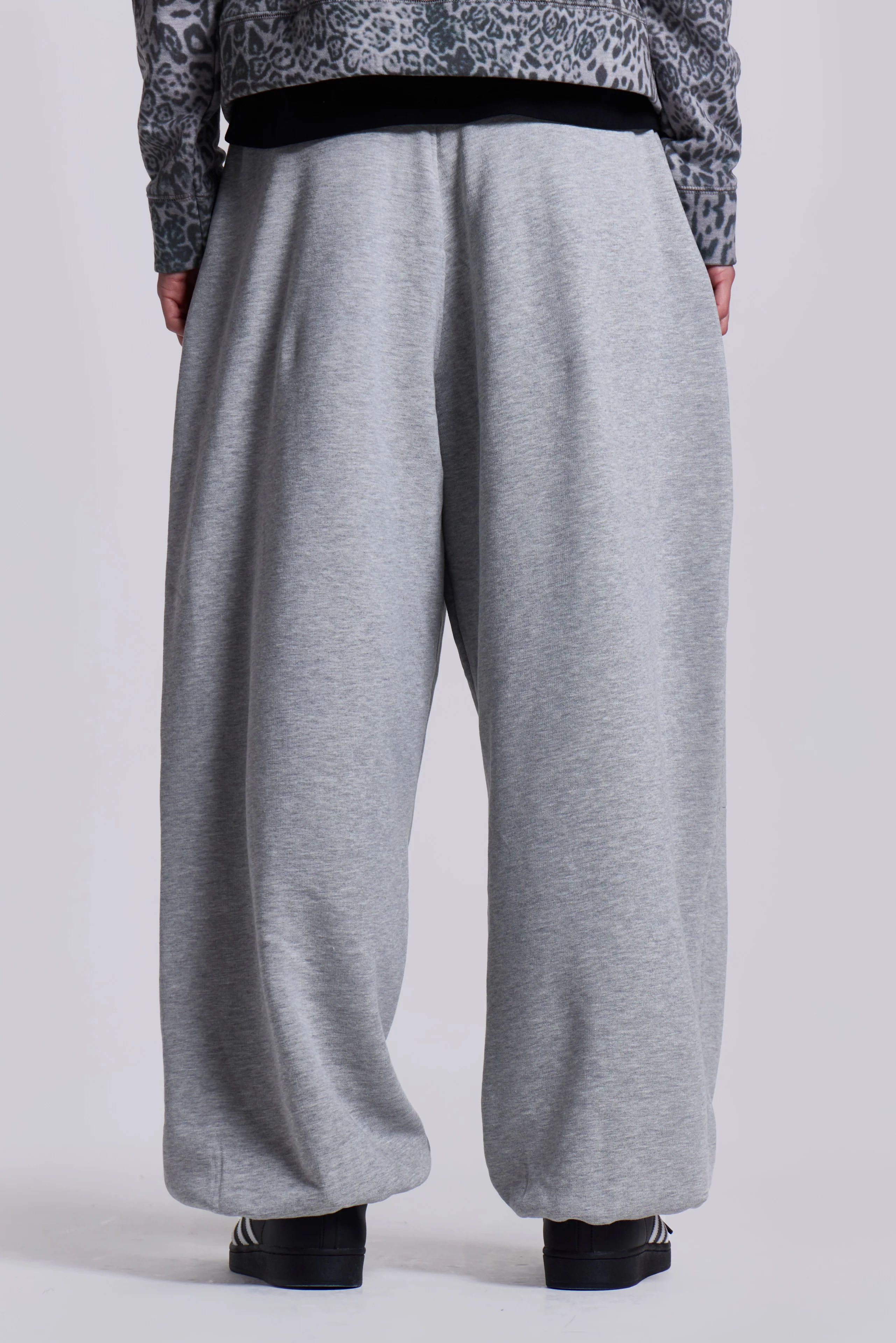 Grey Marl Cuffed Baggy Monster Joggers 10 Grey Marl Cuffed Baggy Monster Joggers