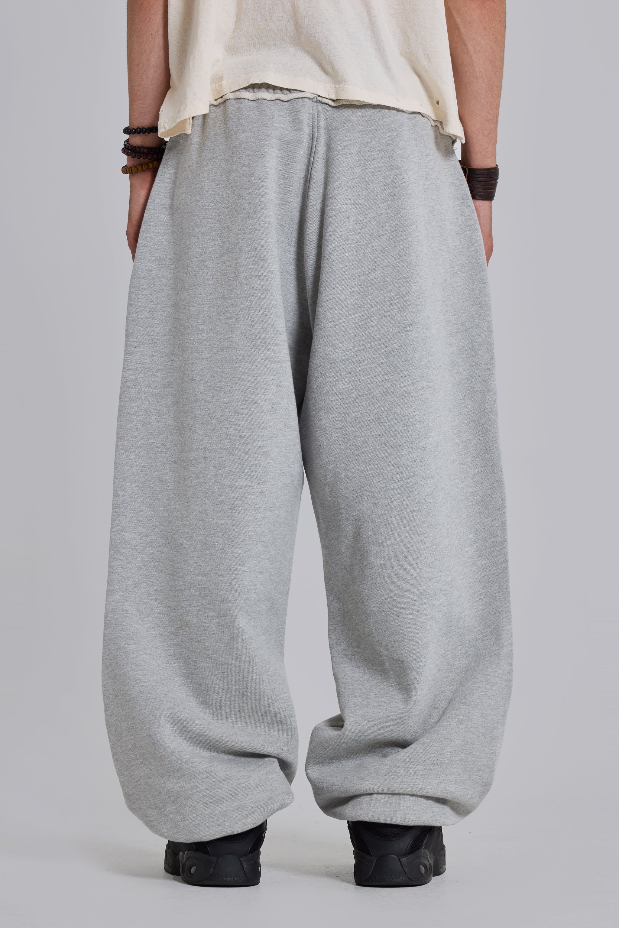 Grey Marl Cuffed Baggy Monster Joggers 5 Grey Marl Cuffed Baggy Monster Joggers