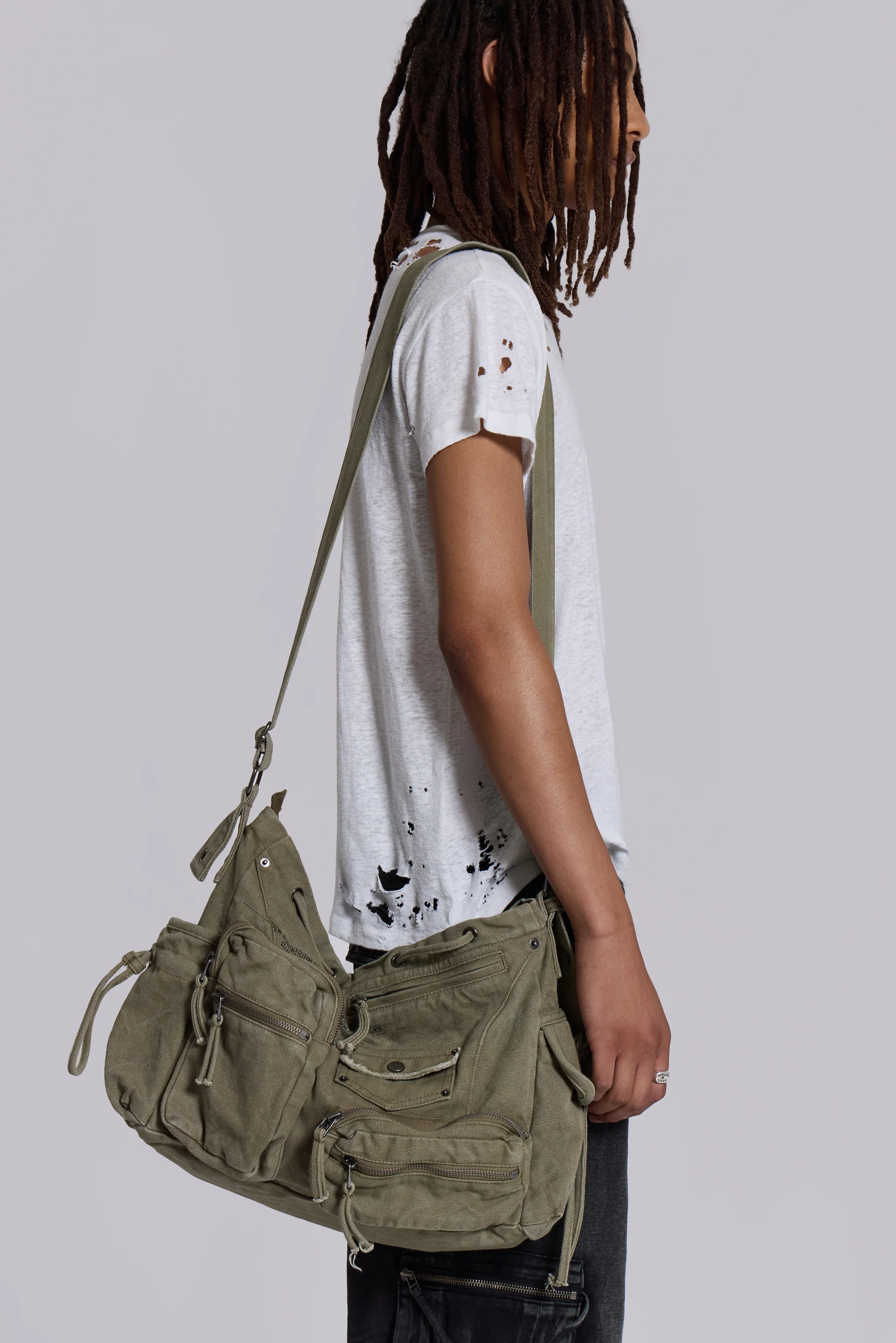 Khaki Military Utility Satchel Bag 3 Khaki Military Utility Satchel Bag