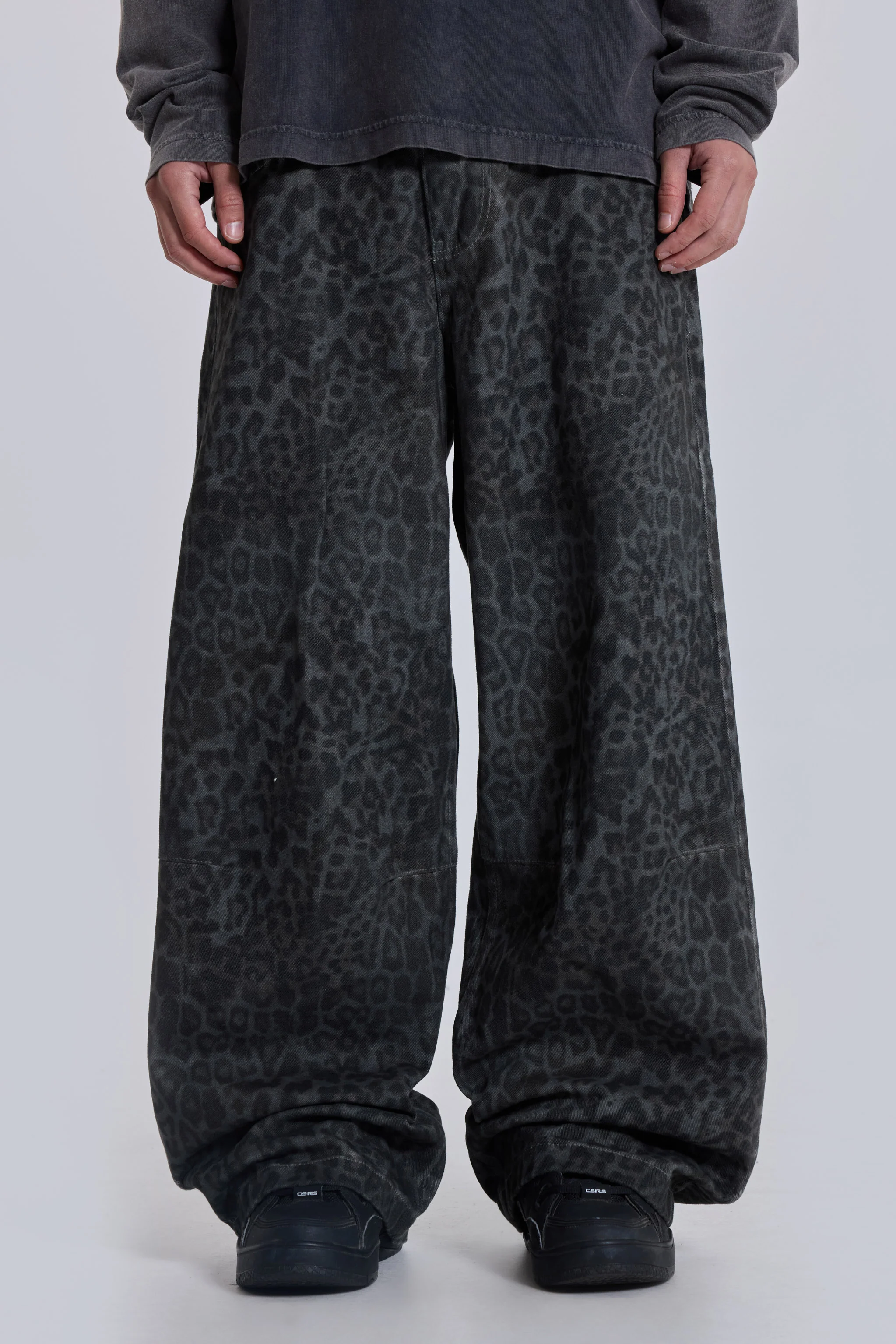 Charcoal Leopard Fade Colossus Jeans