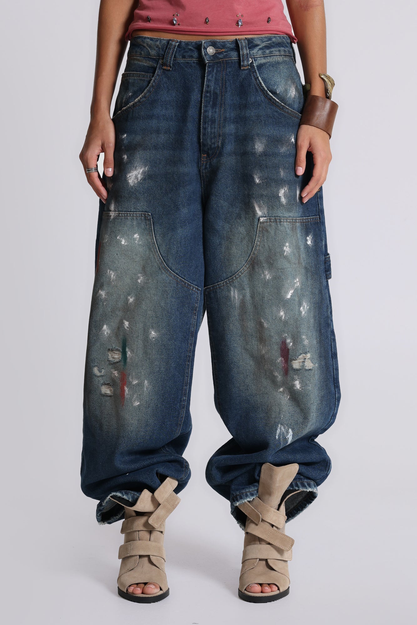 Splatter Cinch Carpenter Jeans 2 Splatter Cinch Carpenter Jeans