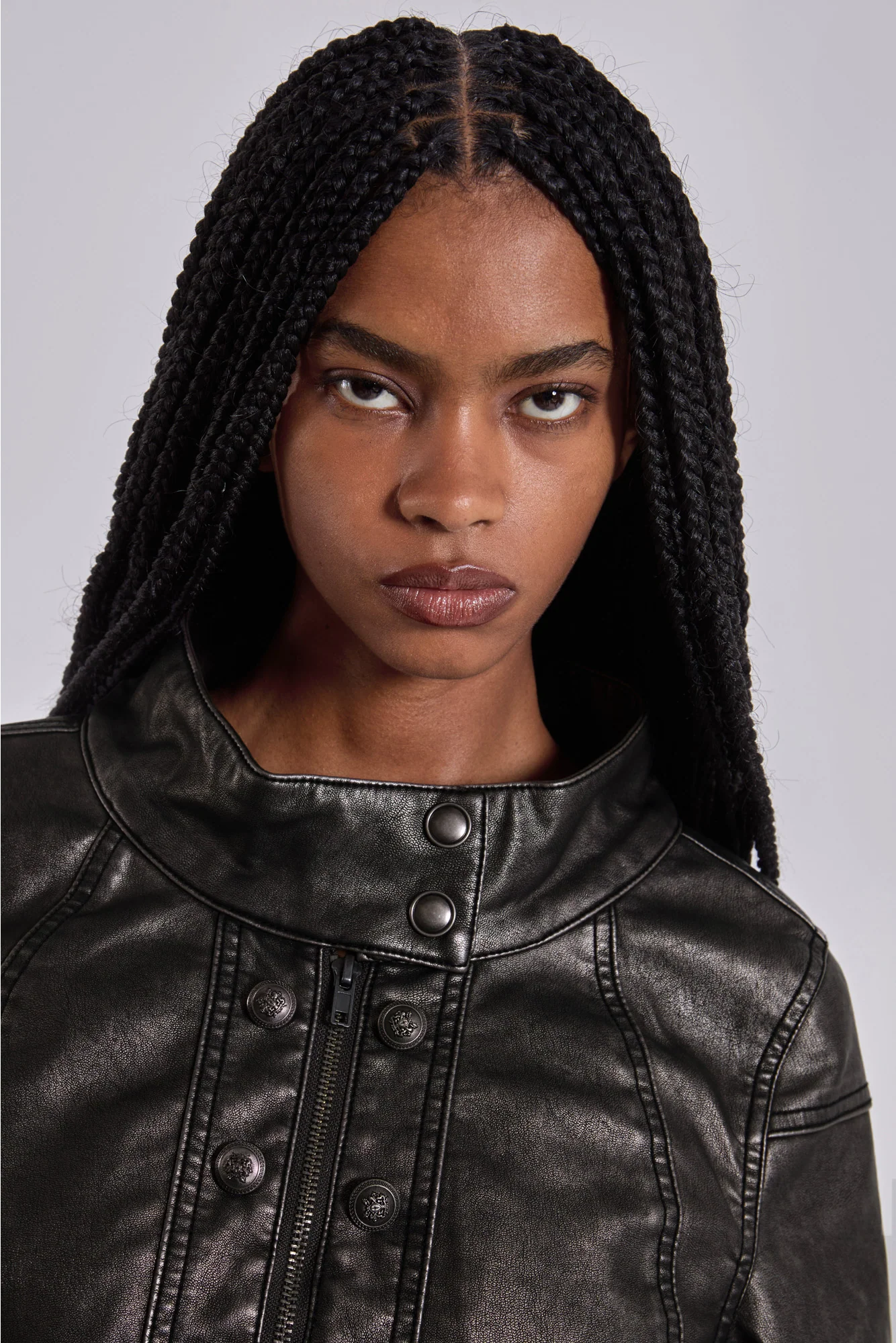 Alektra Military PU Leather Crop Jacket 6 Alektra Military PU Leather Crop Jacket