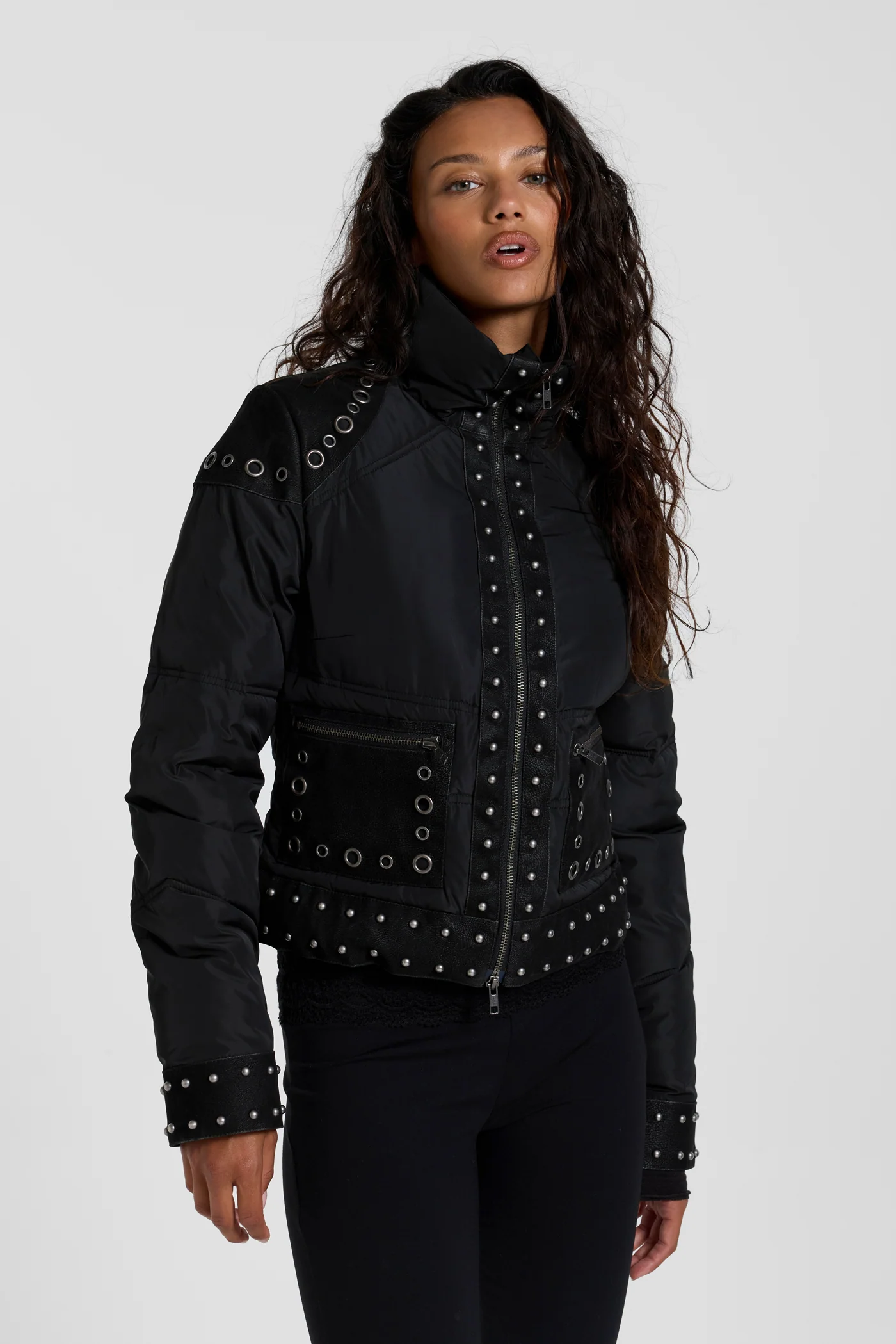 Stormie Studded Fitted Puffer Jacket 11 Stormie Studded Fitted Puffer Jacket