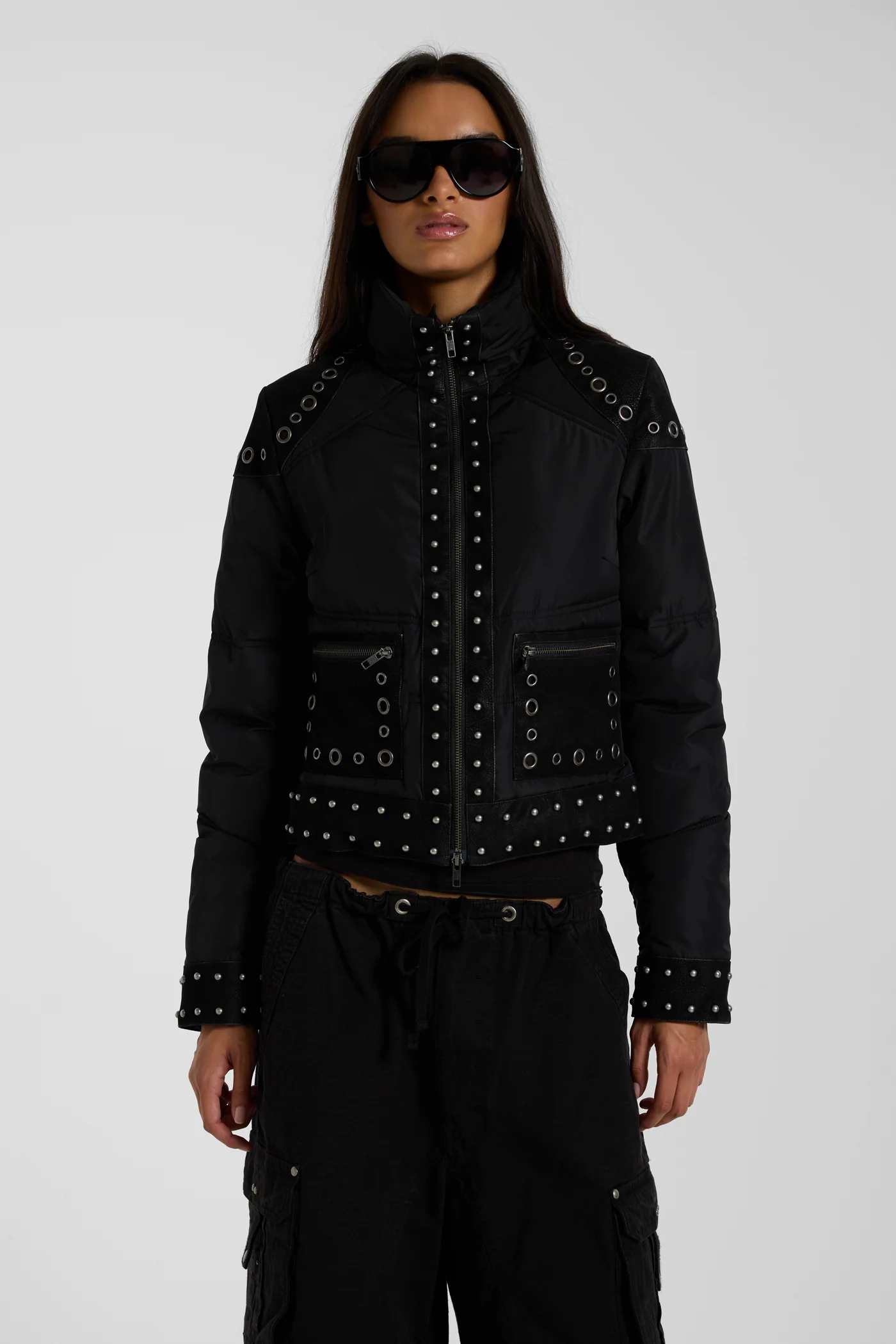 Stormie Studded Fitted Puffer Jacket 2 Stormie Studded Fitted Puffer Jacket