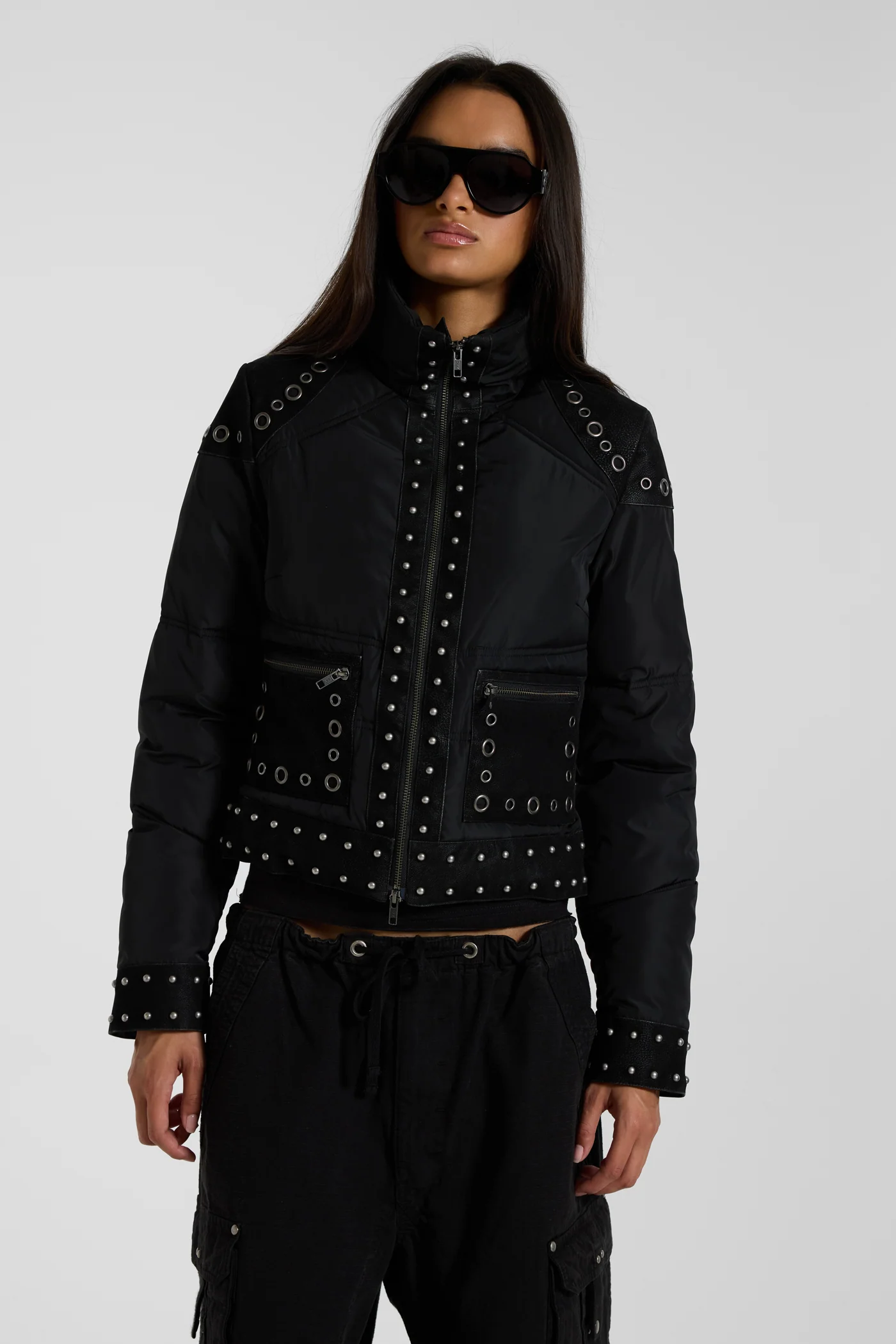 Stormie Studded Fitted Puffer Jacket 3 Stormie Studded Fitted Puffer Jacket
