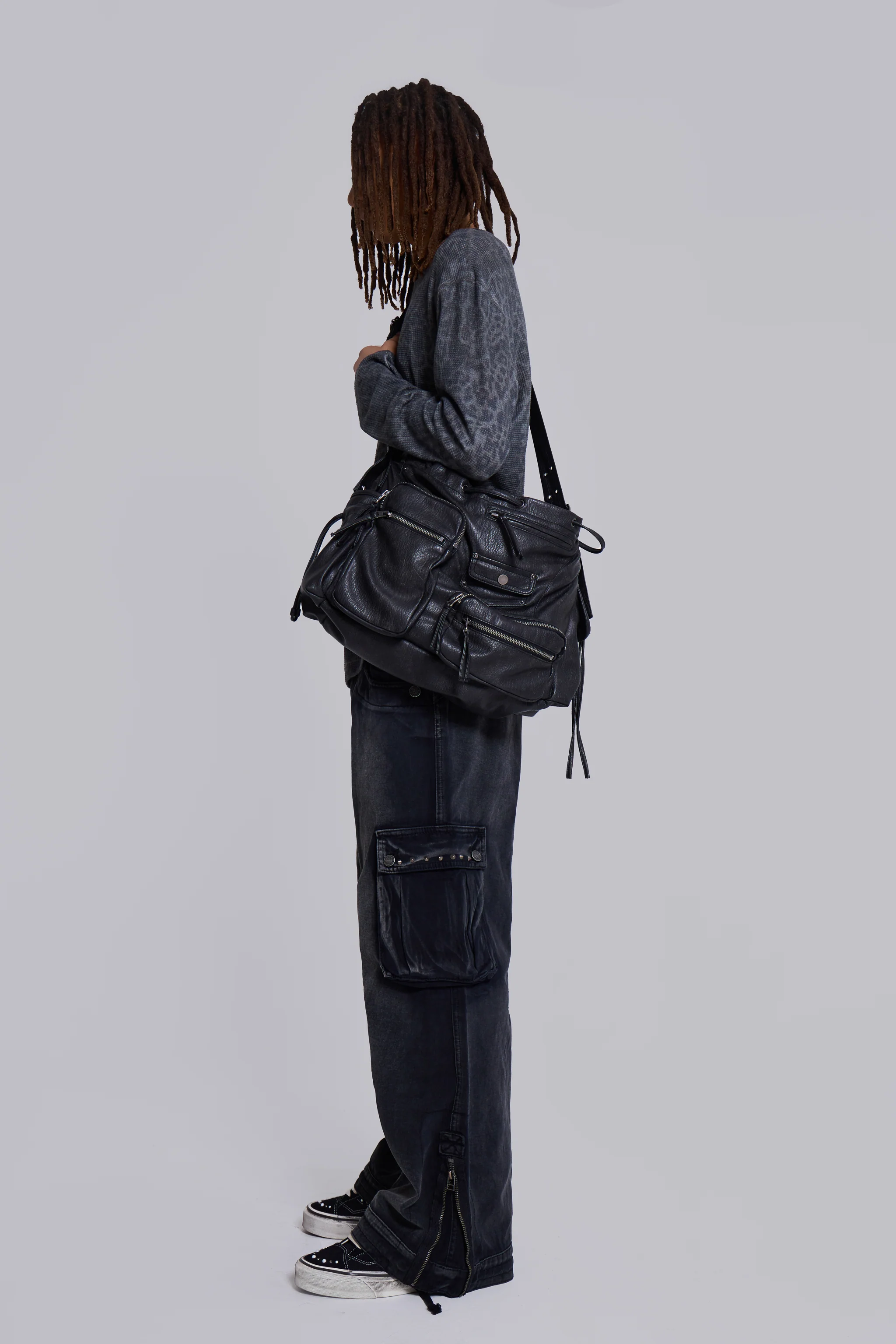 Faux Leather Utility Satchel 6 Faux Leather Utility Satchel