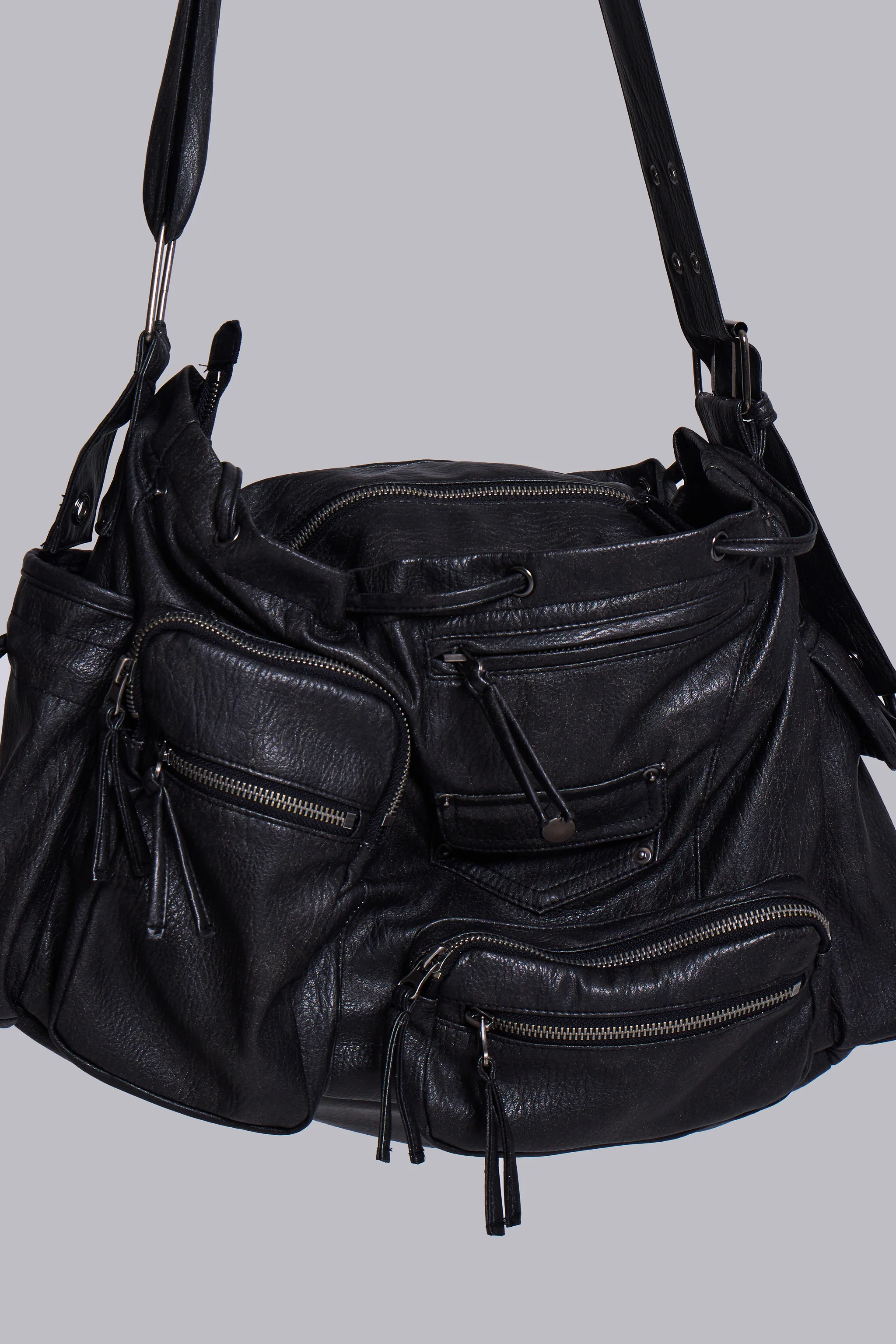 Faux Leather Utility Satchel 7 Faux Leather Utility Satchel