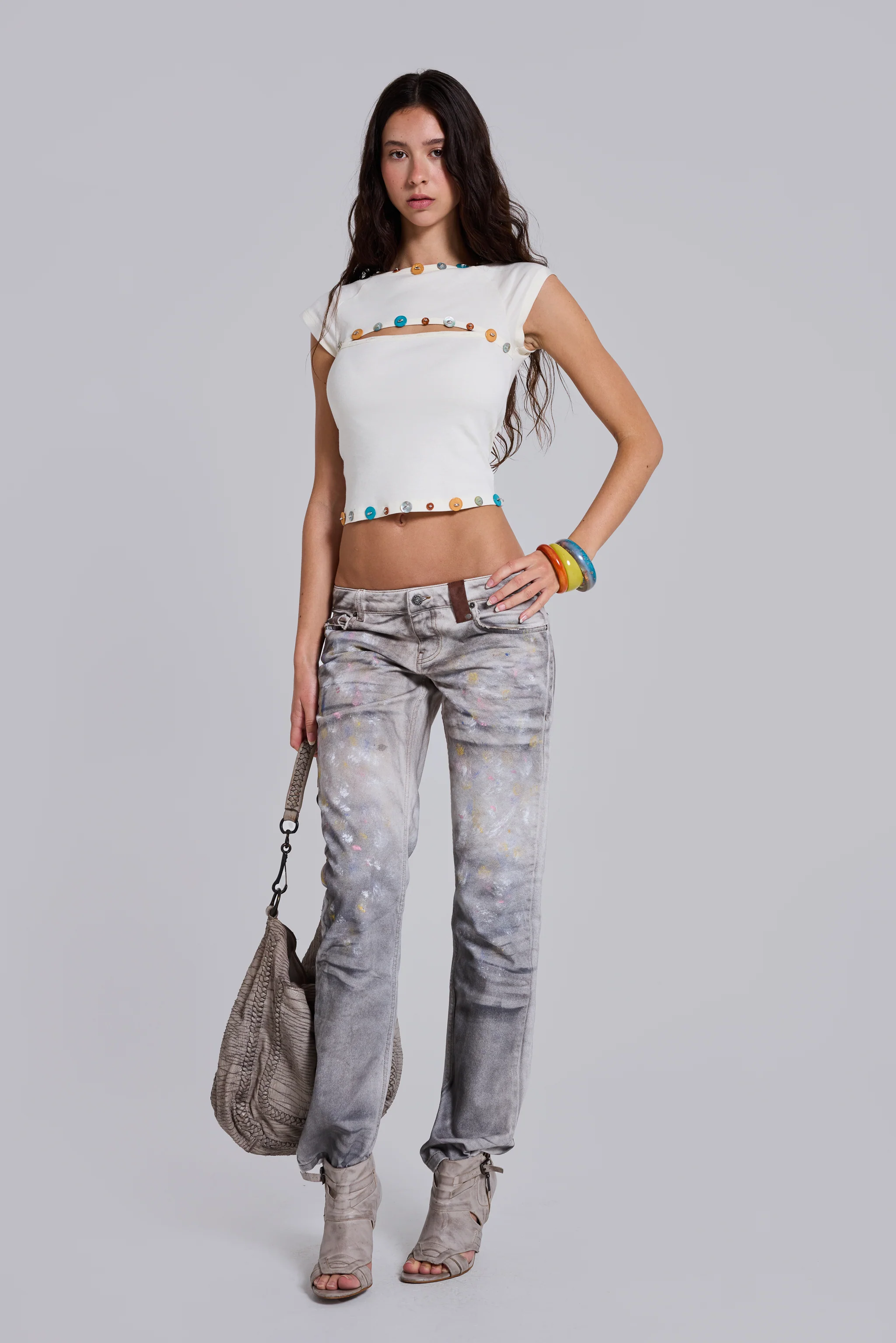 Rider Low Rise Straight Leg Jeans in Painter