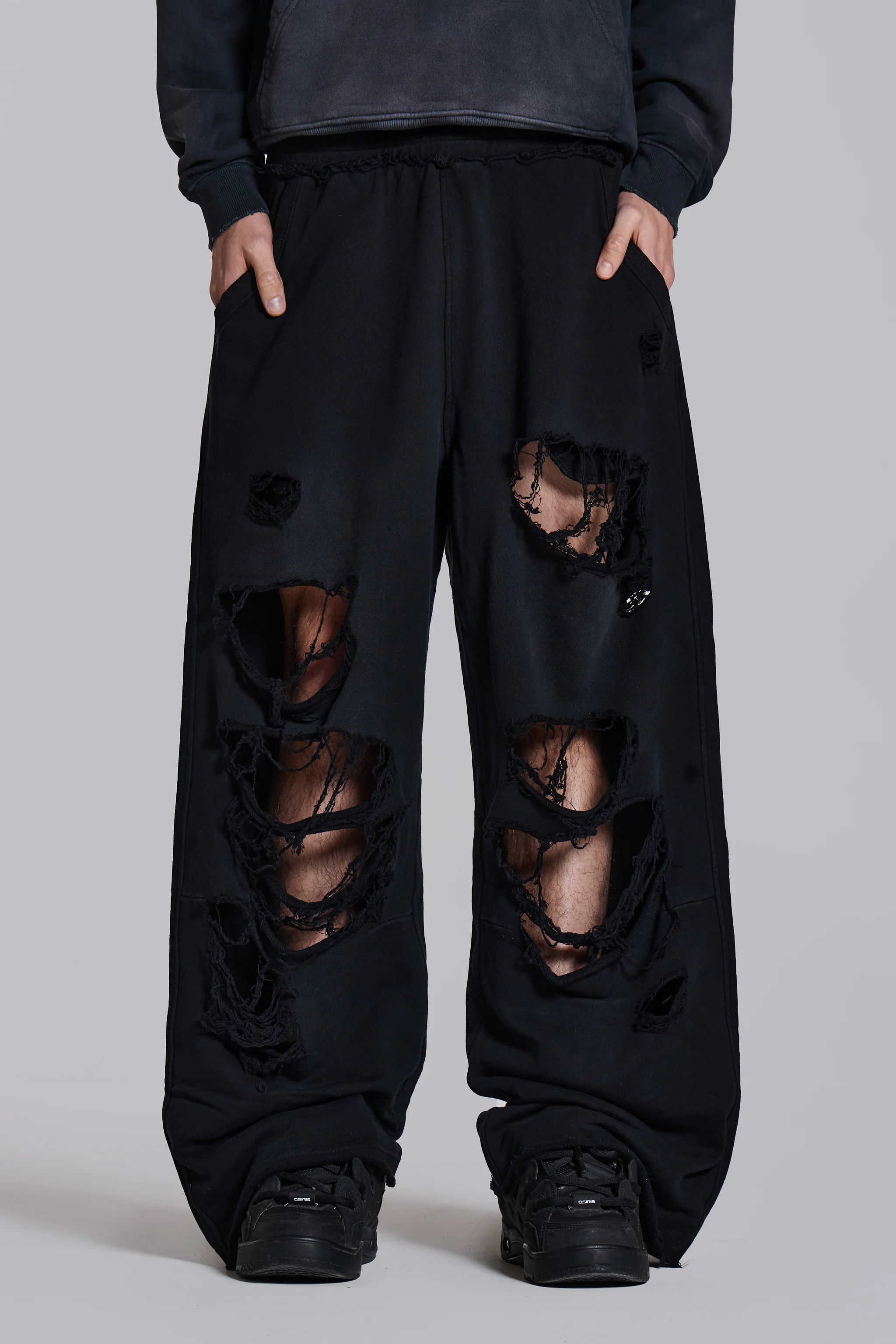 Distressed Black Baggy Monster Joggers 1 Distressed Black Baggy Monster Joggers