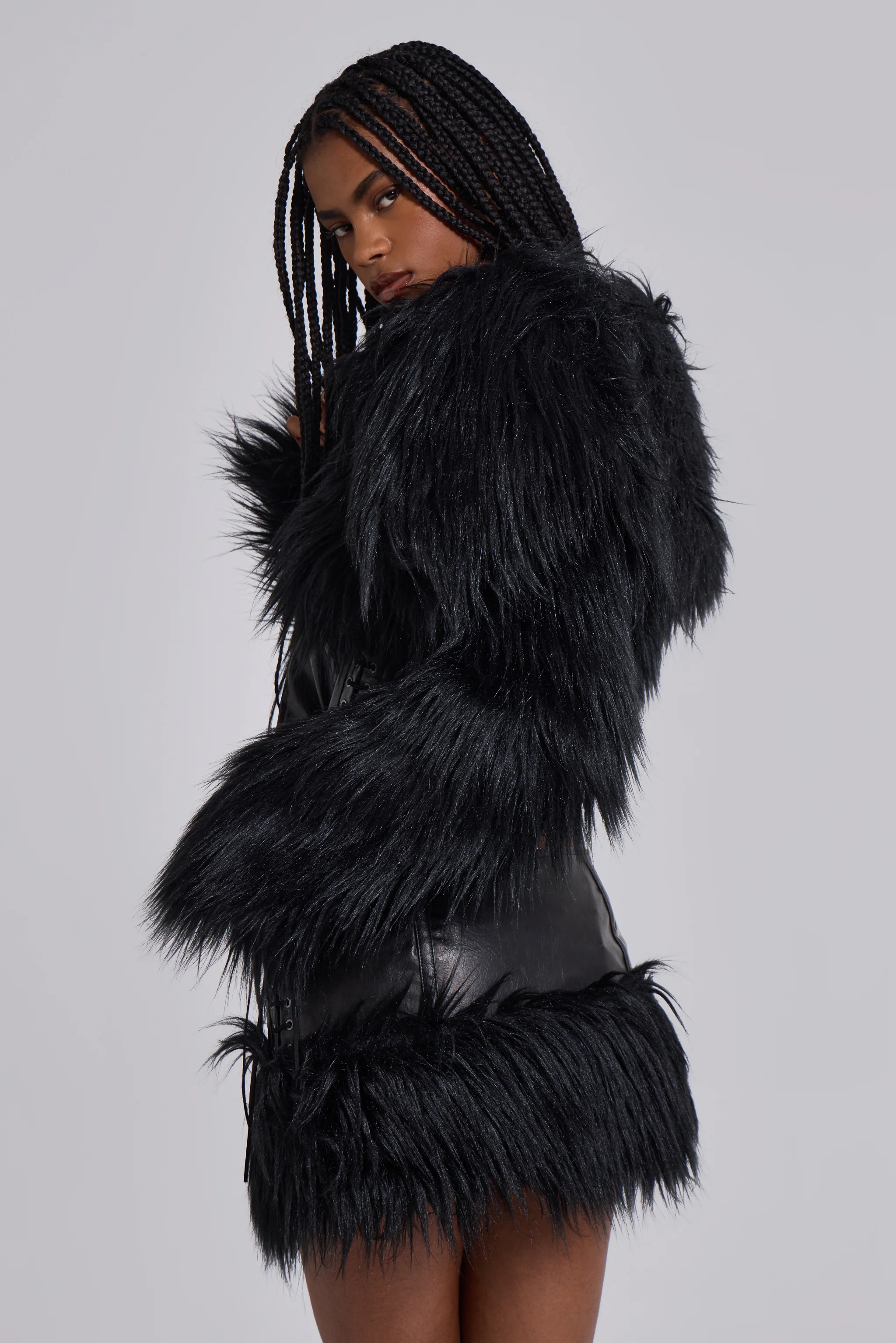 Viera Faux Fur and Leather Jacket 5 Viera Faux Fur and Leather Jacket