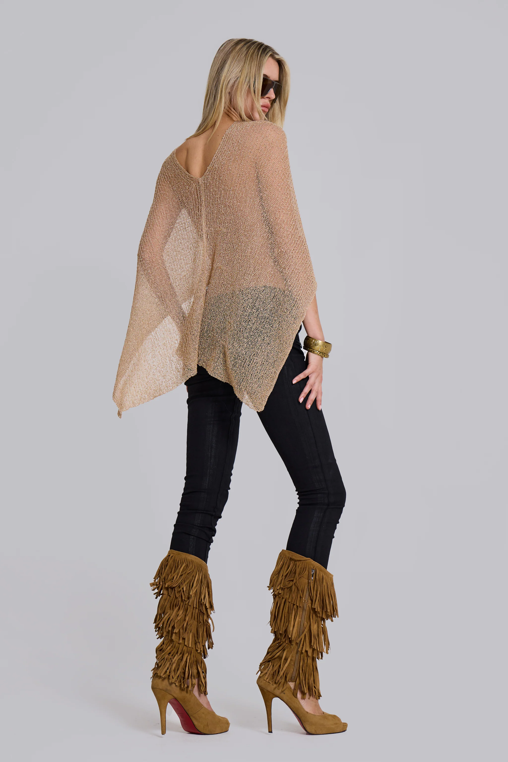 Infinity Multiway Knit Cape in Sand 4 Infinity Multiway Knit Cape in Sand