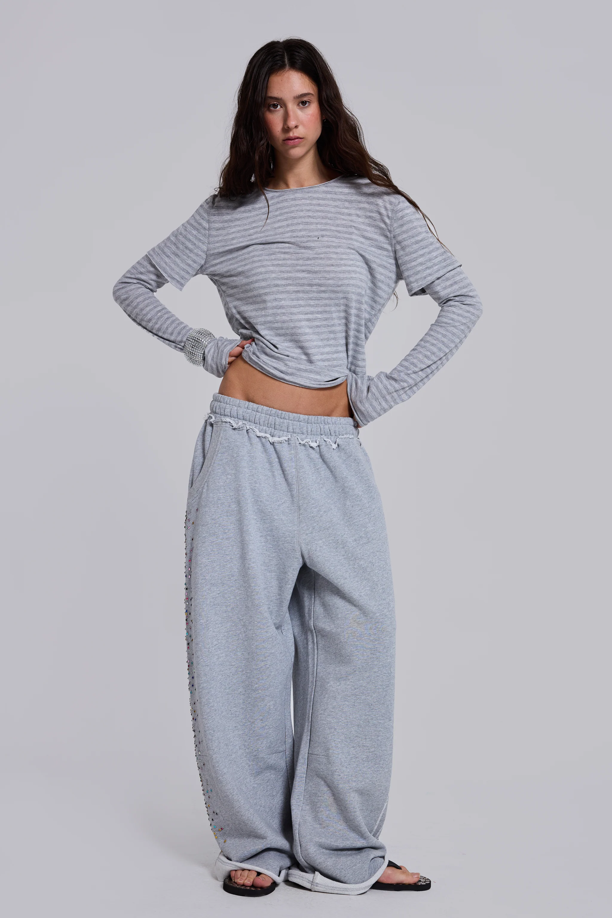 Grey Marl Hardcore Jewel Monster Joggers 3 Grey Marl Hardcore Jewel Monster Joggers