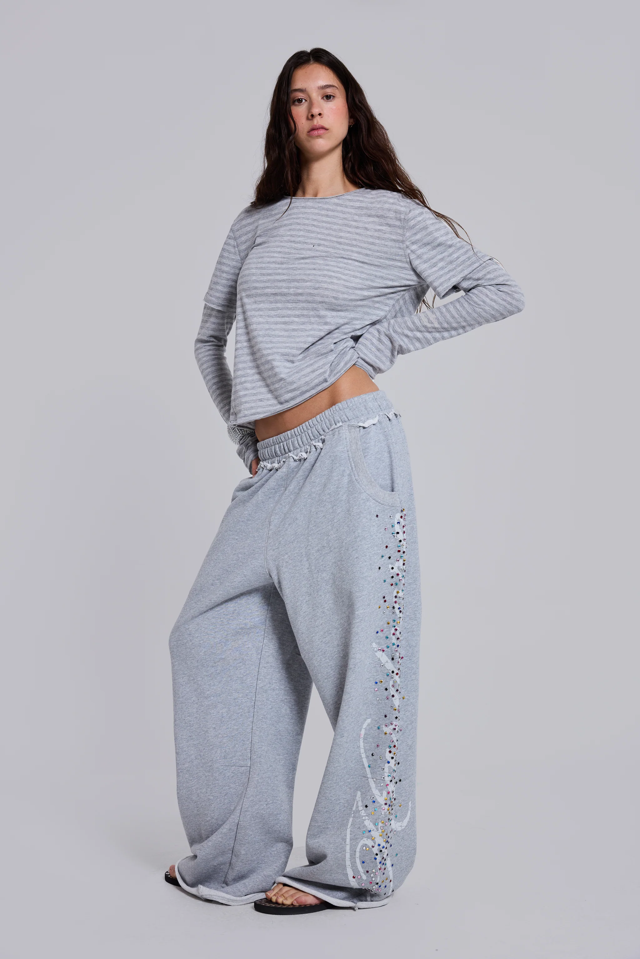 Grey Marl Hardcore Jewel Monster Joggers 5 Grey Marl Hardcore Jewel Monster Joggers