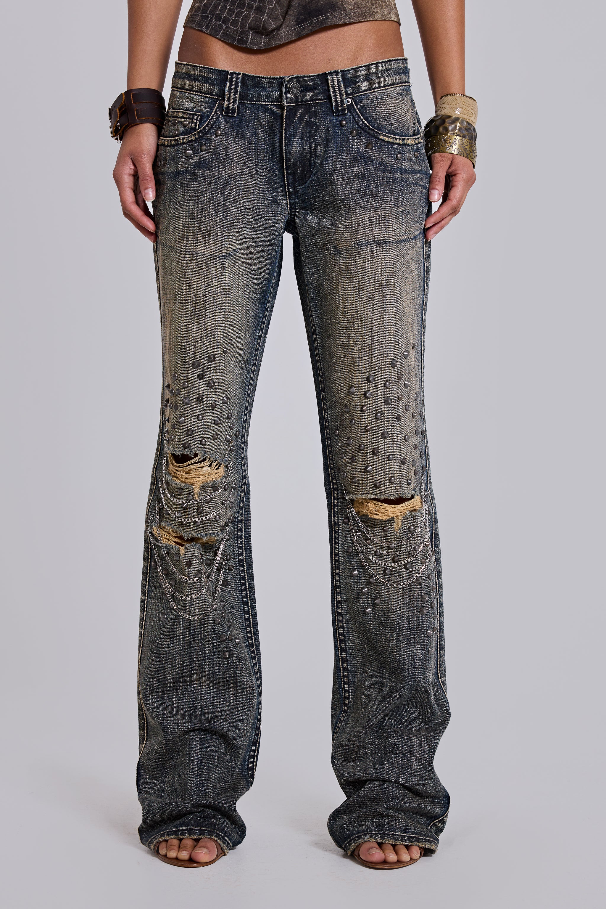Solna Chain Low Rise Bootcut Jeans 4 Solna Chain Low Rise Bootcut Jeans
