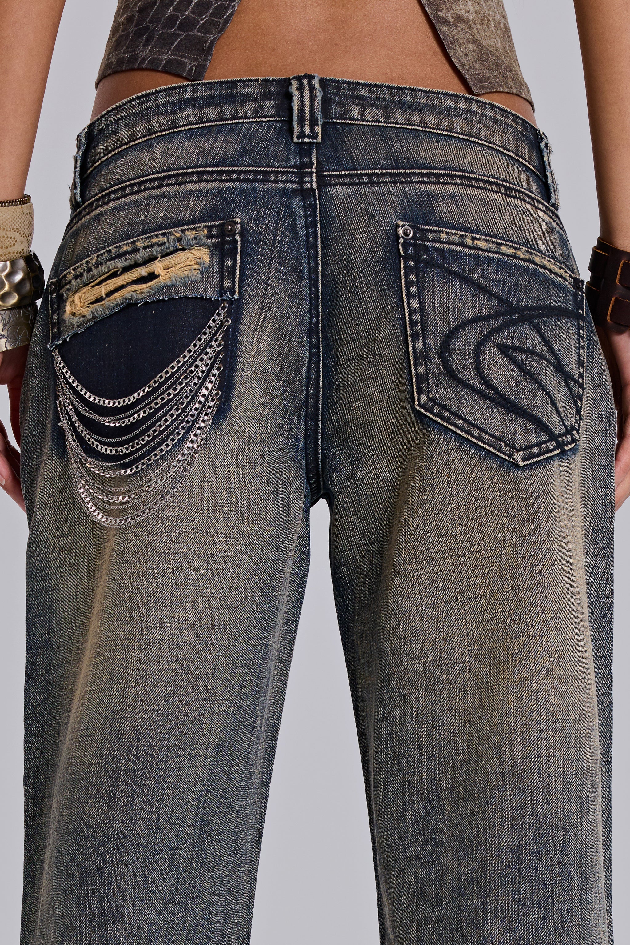 Solna Chain Low Rise Bootcut Jeans 5 Solna Chain Low Rise Bootcut Jeans