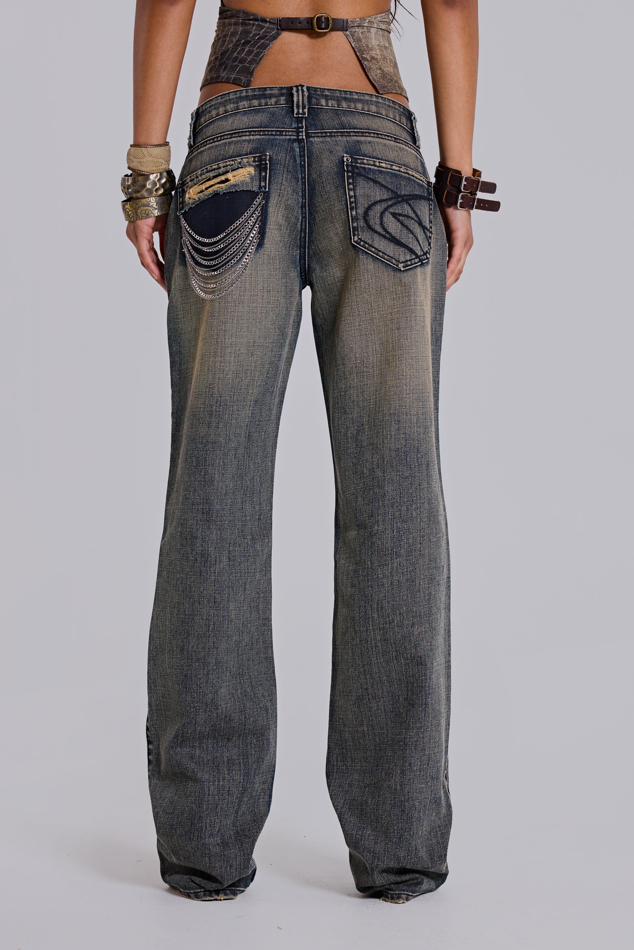Solna Chain Low Rise Bootcut Jeans 7 Solna Chain Low Rise Bootcut Jeans