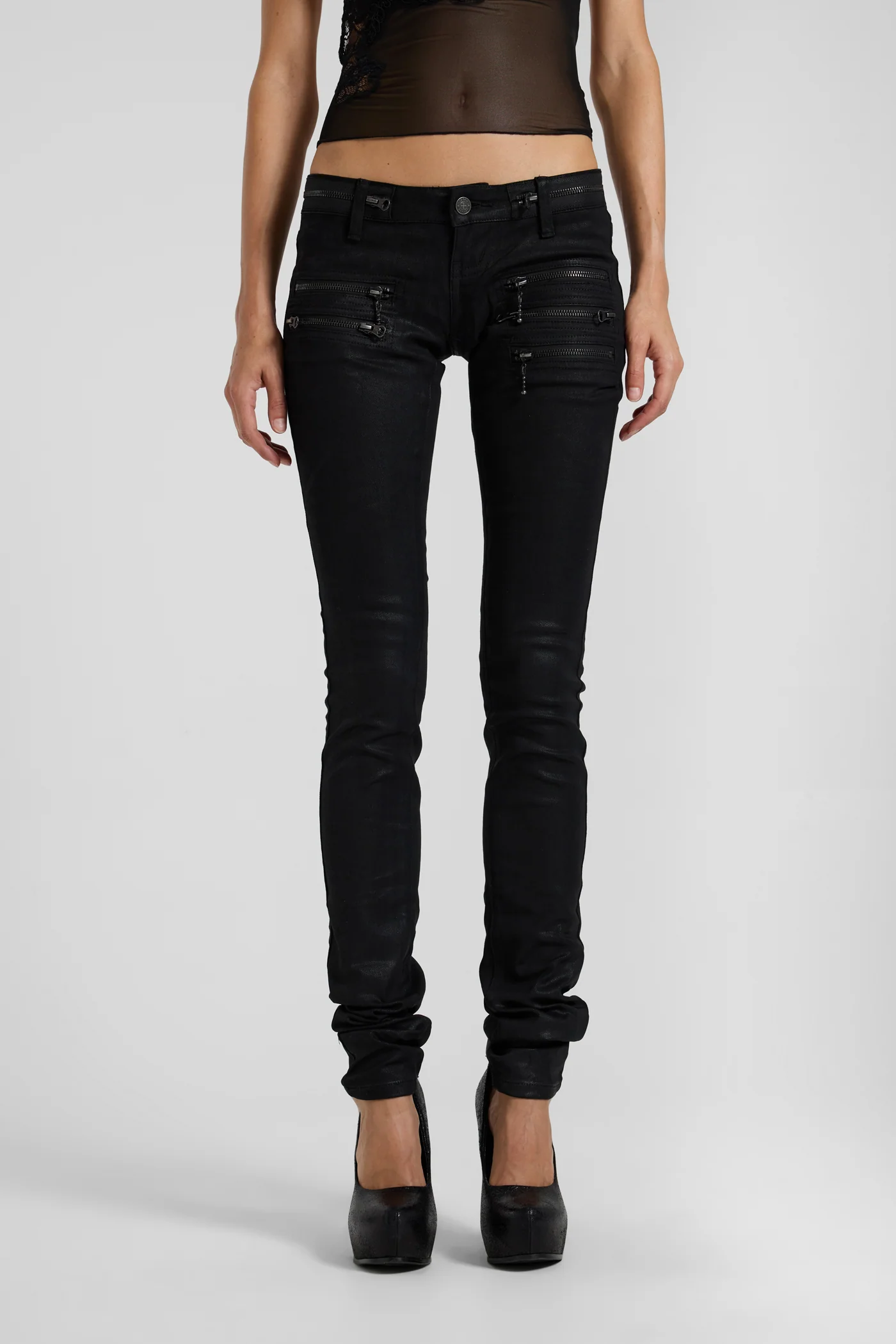 Ardor Coated Low Rise Skinny Jeans 2 Ardor Coated Low Rise Skinny Jeans