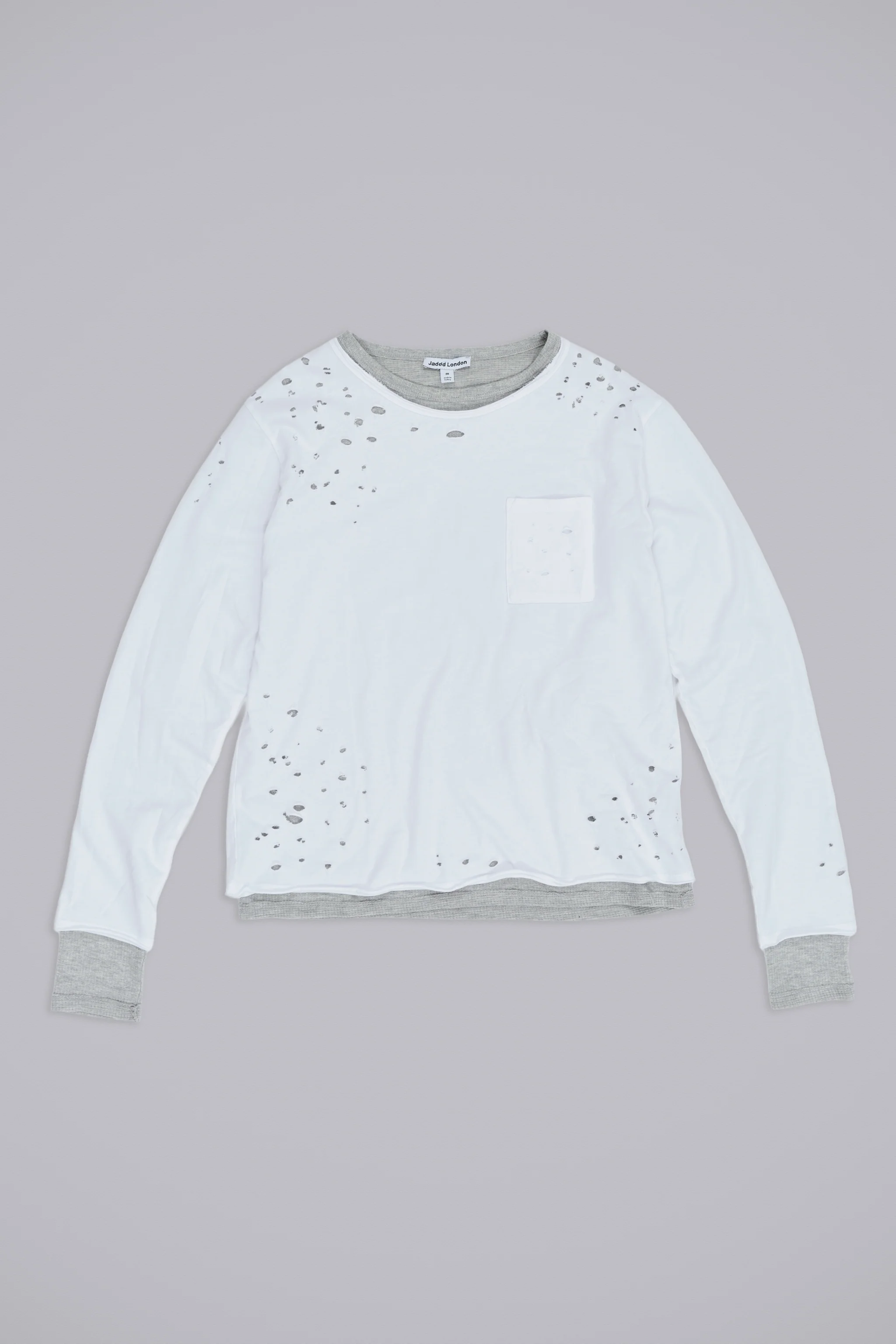 Distressed Double-Layered Waffle Top 3 Distressed Double-Layered Waffle Top