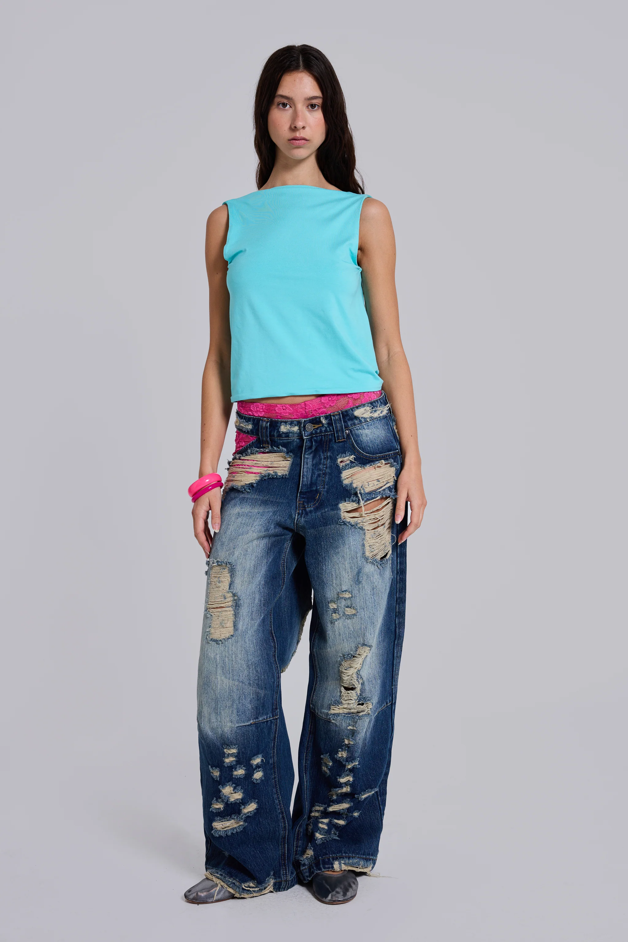 Evaryn Backless Twist Top in Turquoise 8 Evaryn Backless Twist Top in Turquoise