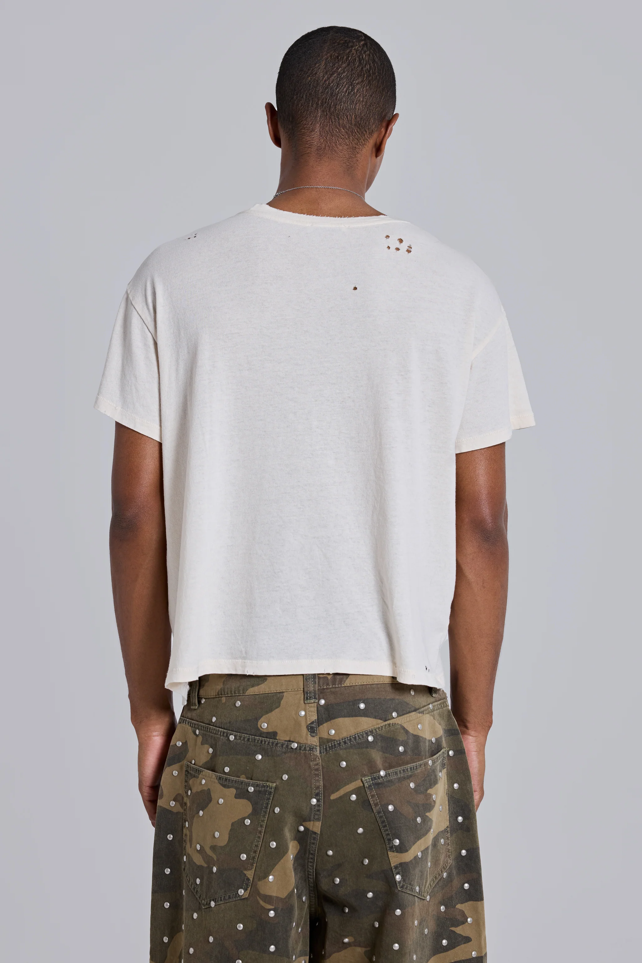 White Moth Cropped T-Shirt 3 White Moth Cropped T-Shirt