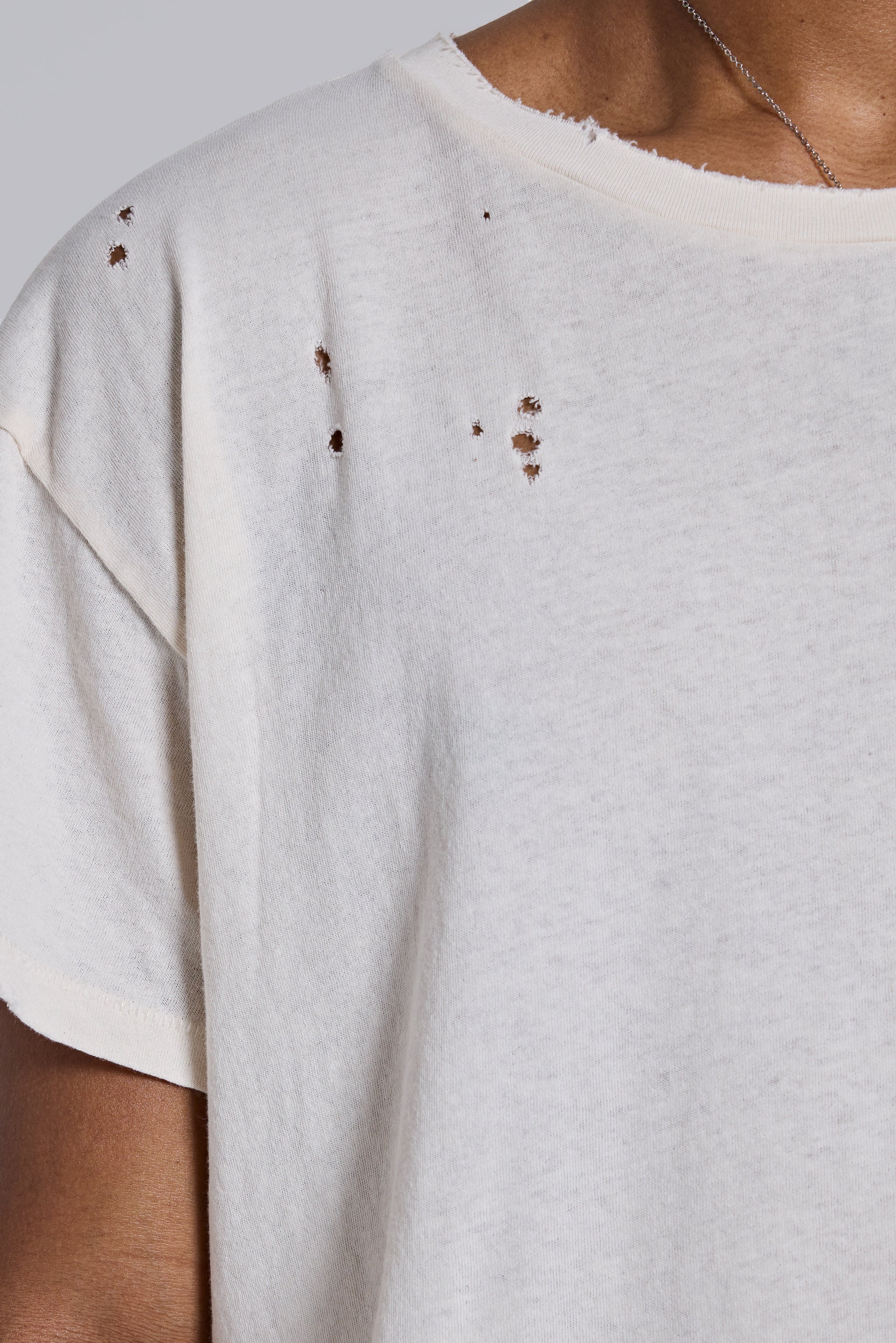 White Moth Cropped T-Shirt 4 White Moth Cropped T-Shirt