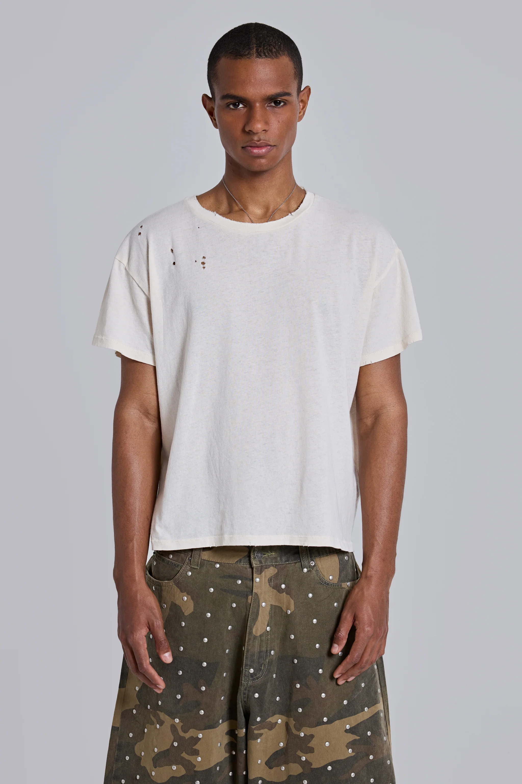 White Moth Cropped T-Shirt 6 White Moth Cropped T-Shirt