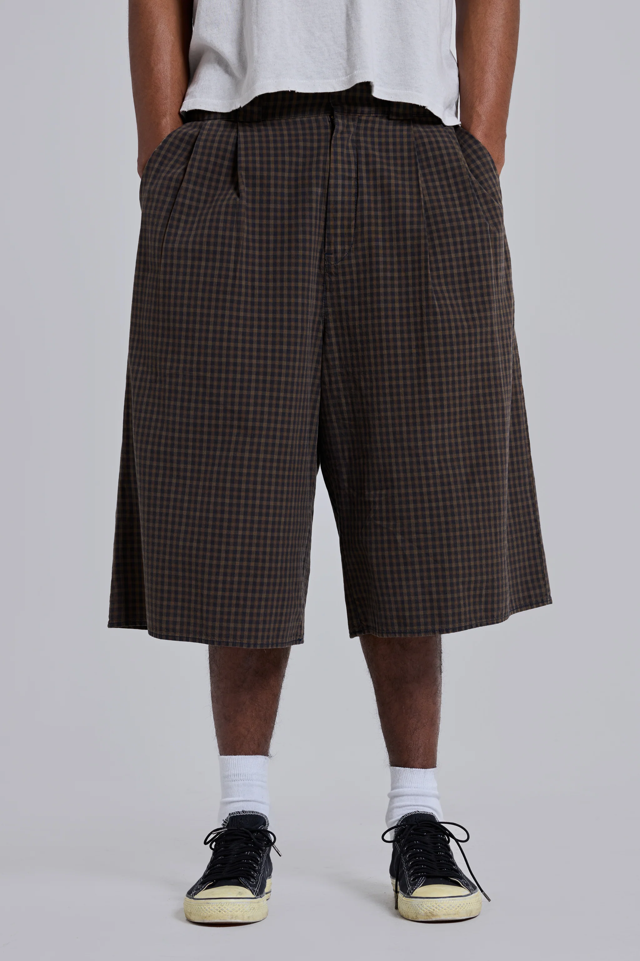 Brown Check XL Goliath Shorts