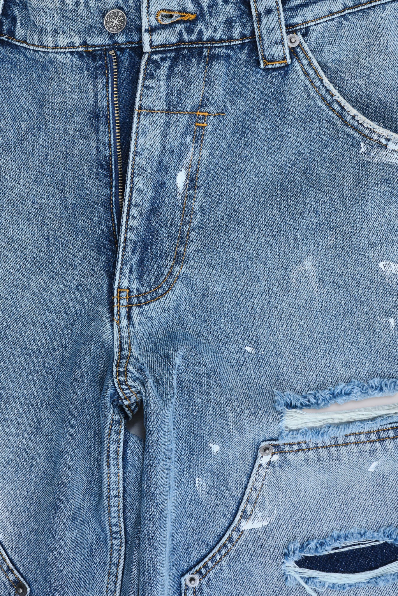 Blue Vintage Distressed Carpenter Jeans 10 Blue Vintage Distressed Carpenter Jeans