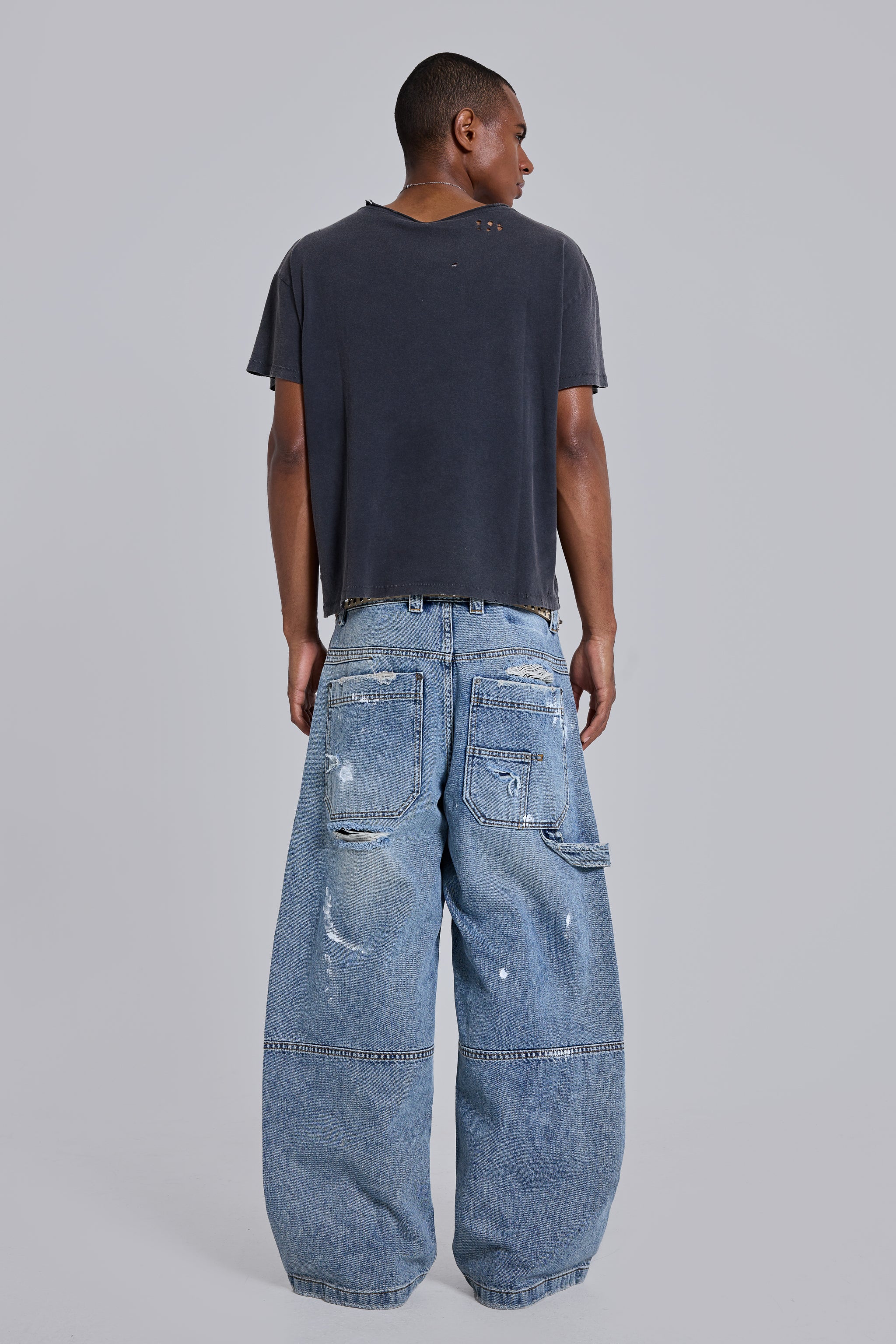 Blue Vintage Distressed Carpenter Jeans 9 Blue Vintage Distressed Carpenter Jeans