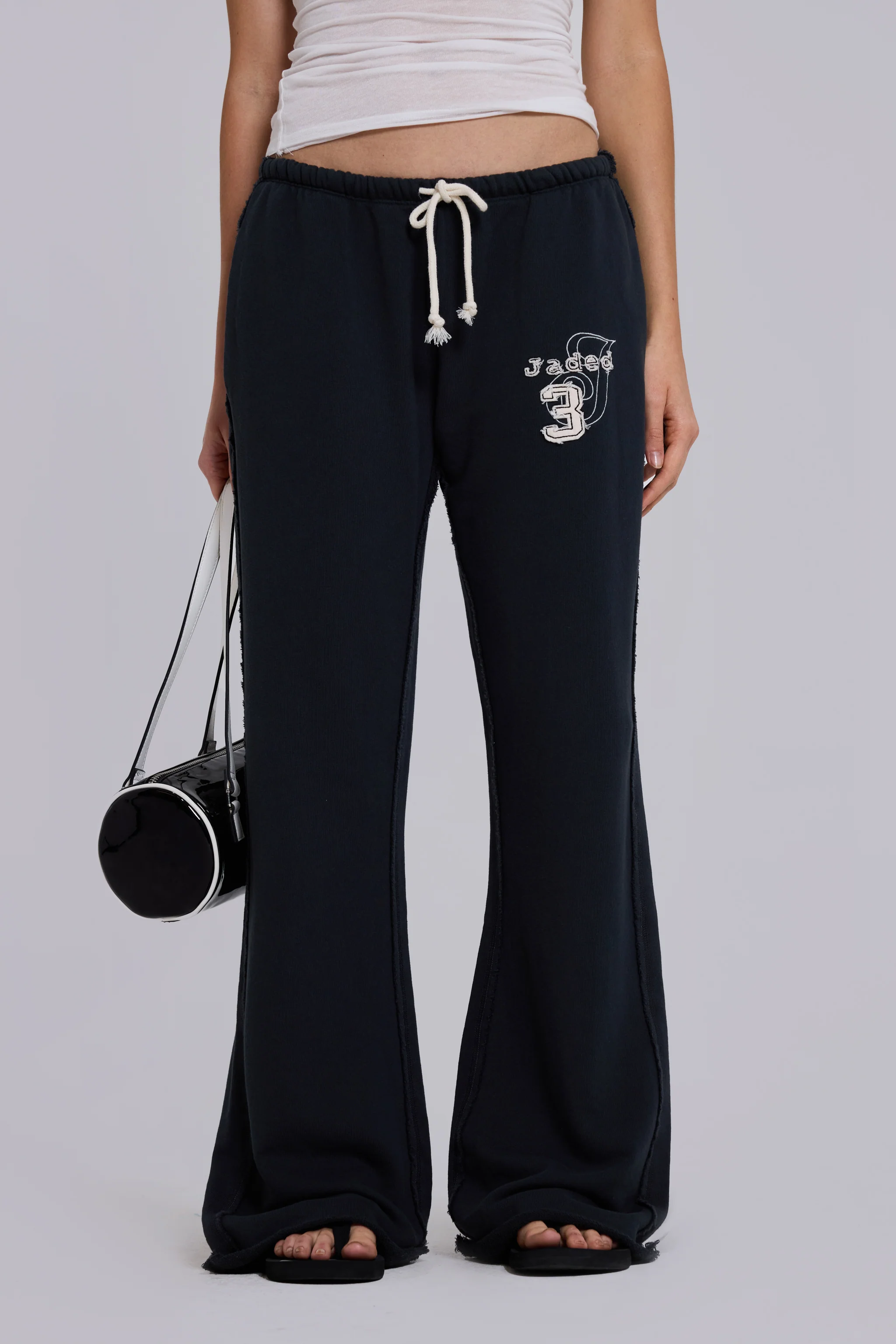 Cleo Slouchy Bootcut Jogger in Black 2 Cleo Slouchy Bootcut Jogger in Black