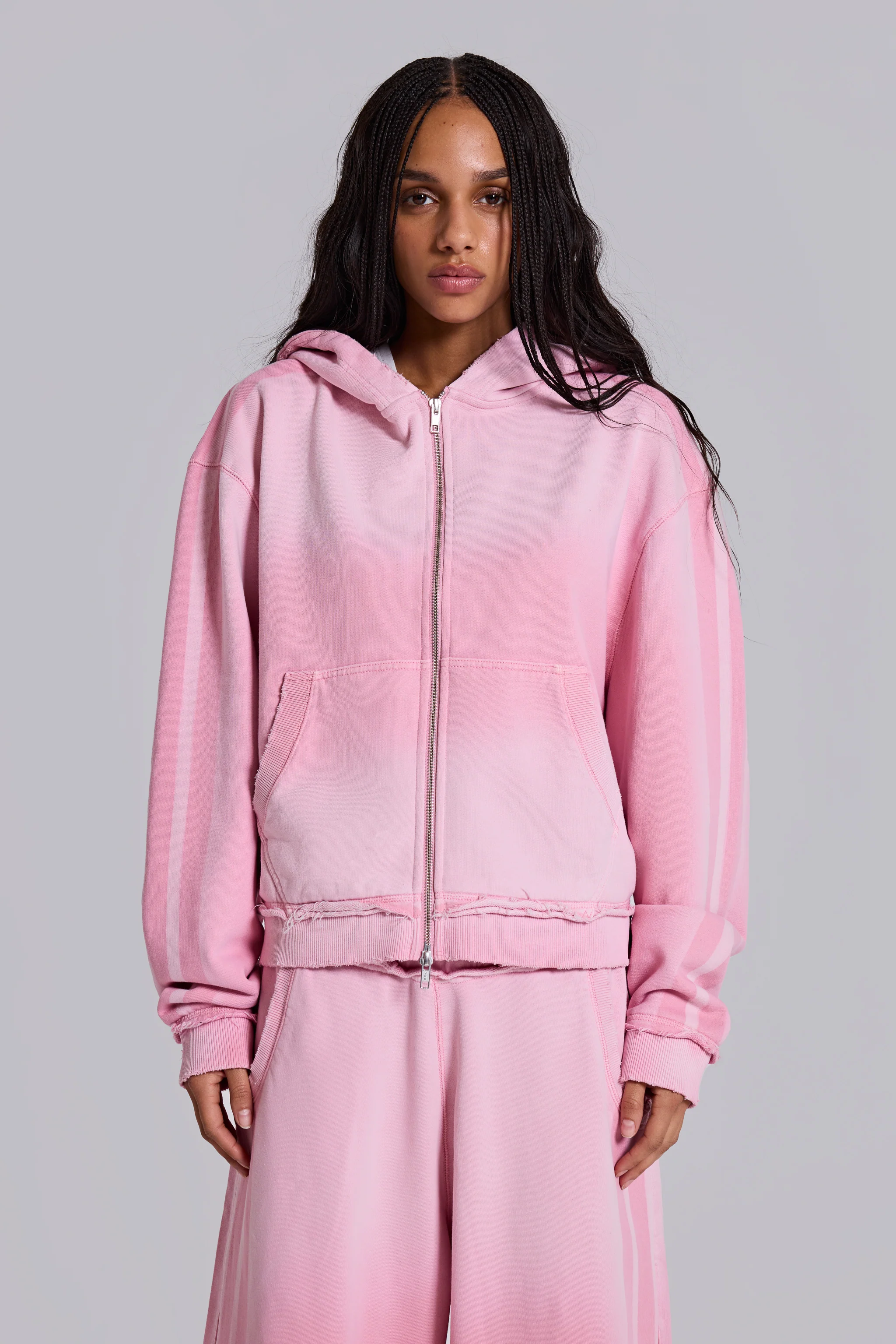 Pink Sporty Baggy Monster Hoodie 5 Pink Sporty Baggy Monster Hoodie