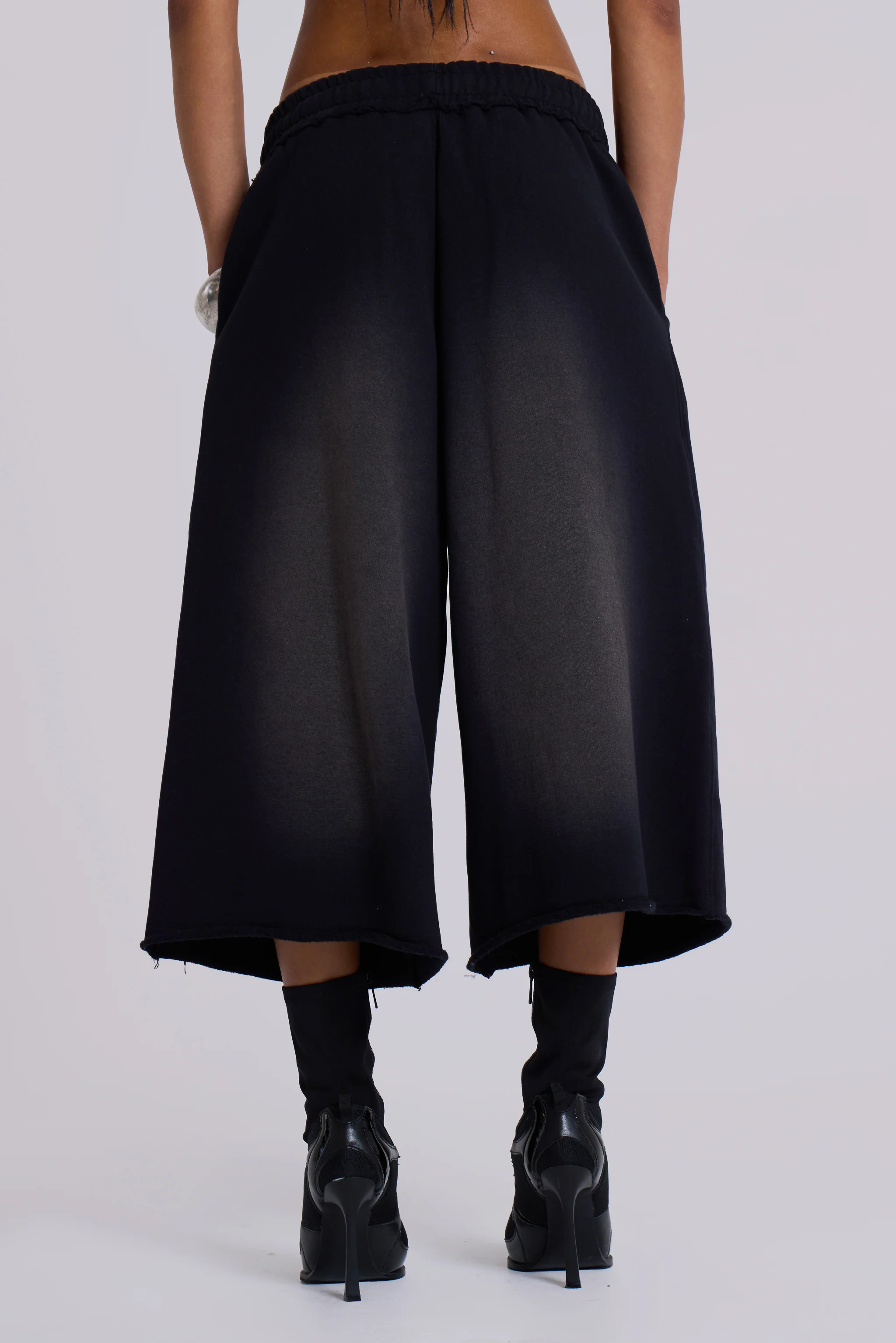 Monster 3/4 Washed Black Shorts 2 Monster 3/4 Washed Black Shorts