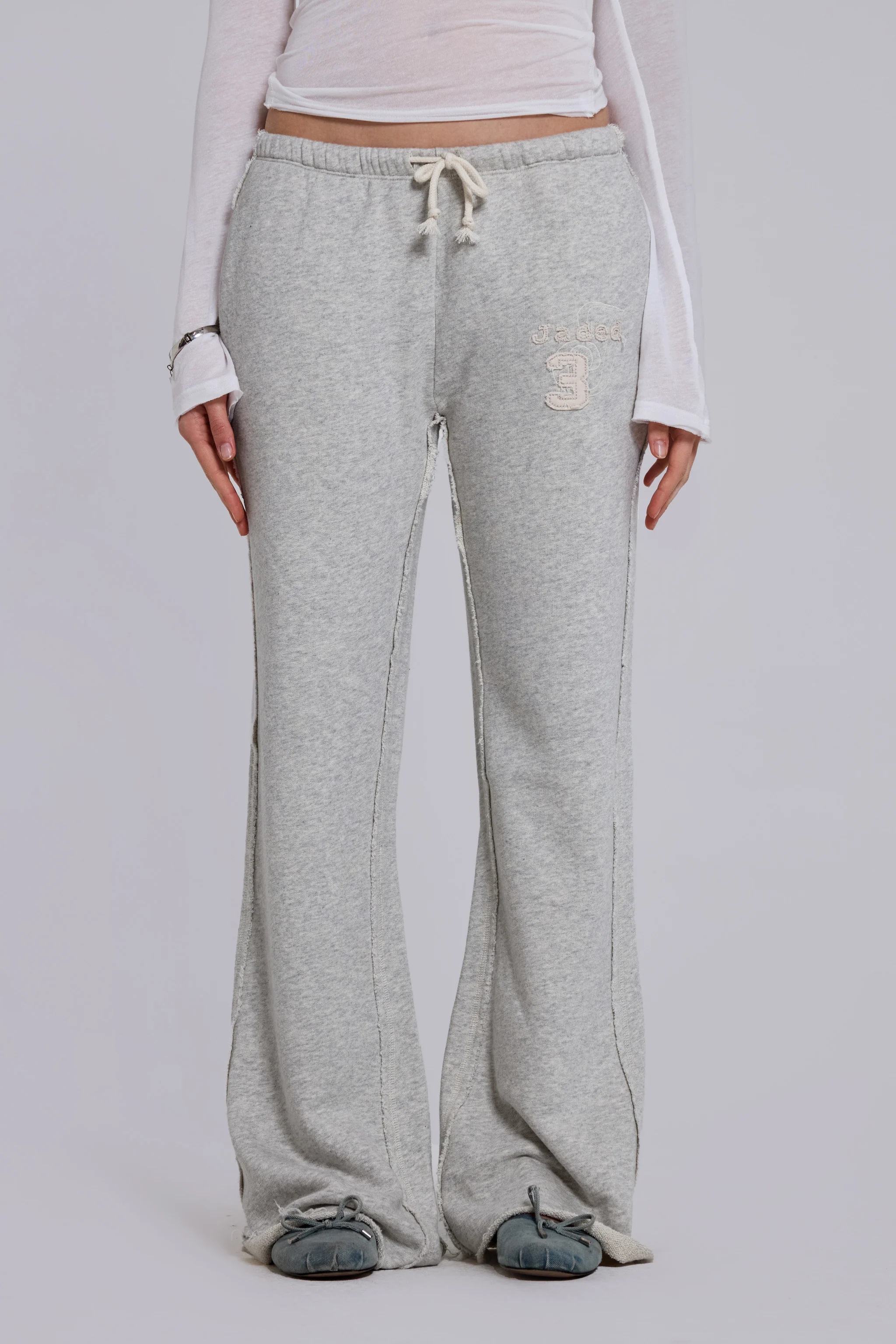 Cleo Slouchy Bootcut Jogger in Grey Marl 3 Cleo Slouchy Bootcut Jogger in Grey Marl