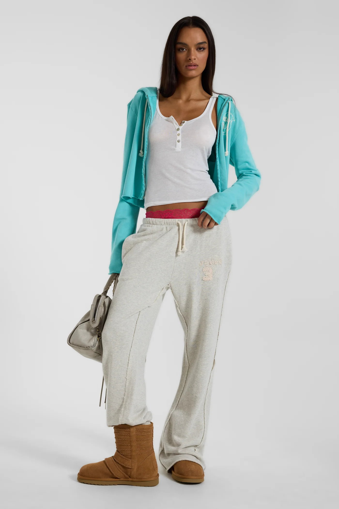 Cleo Slouchy Bootcut Jogger in Grey Marl 6 Cleo Slouchy Bootcut Jogger in Grey Marl