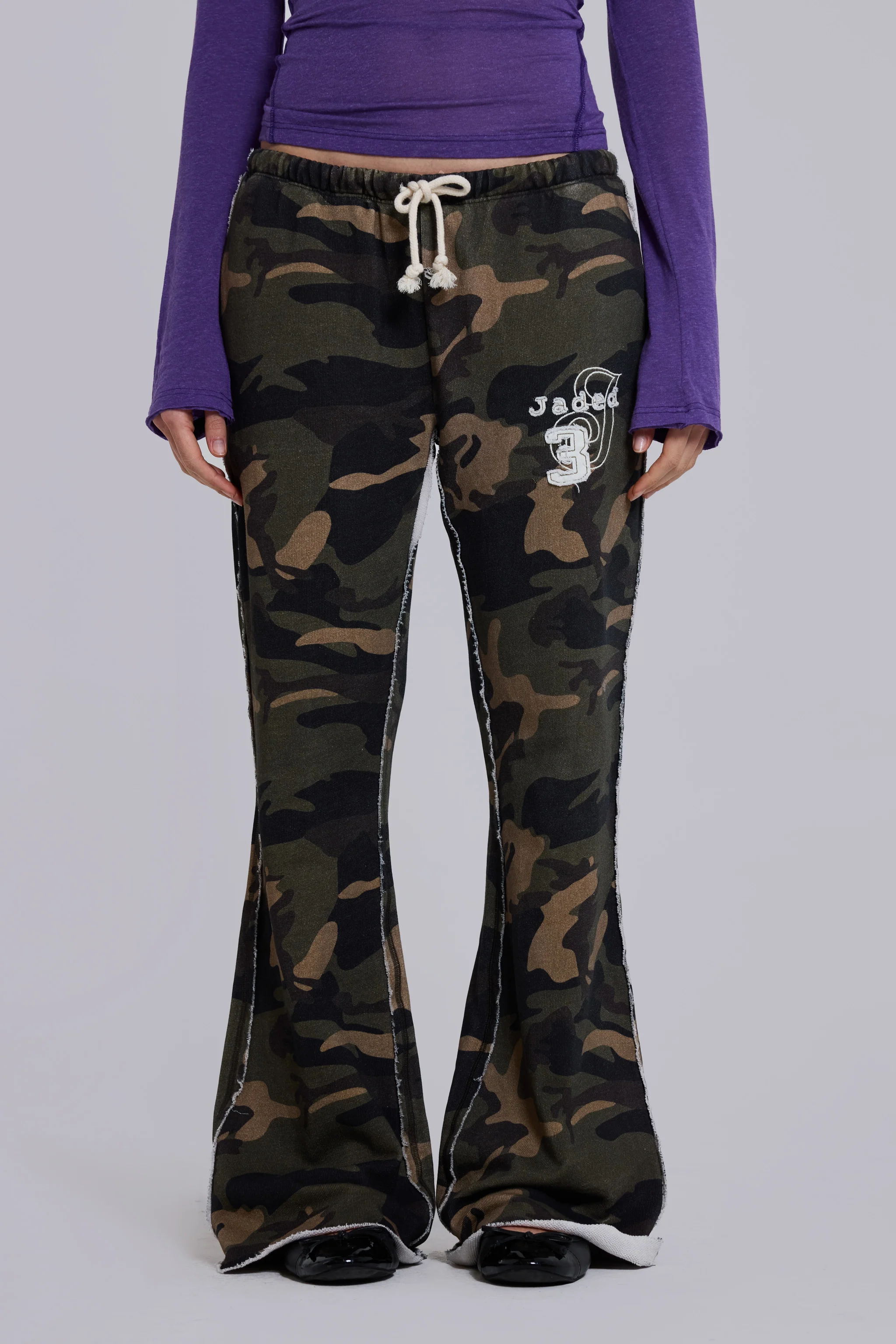 Cleo Slouchy Bootcut Jogger in Camo 2 Cleo Slouchy Bootcut Jogger in Camo