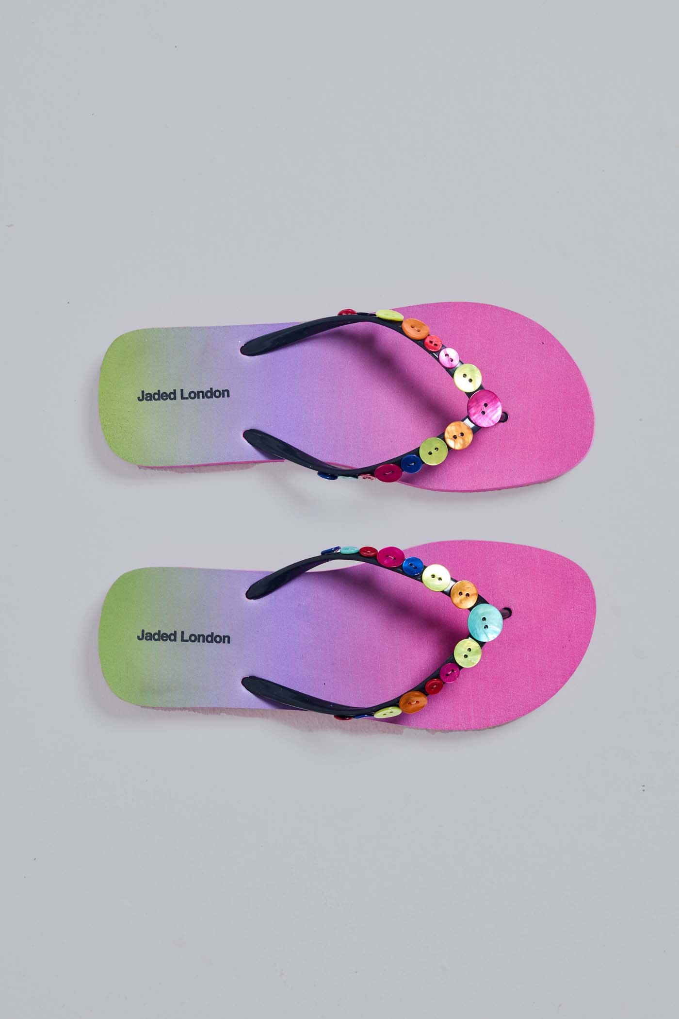 Button Ombre Flip Flops 3 Button Ombre Flip Flops
