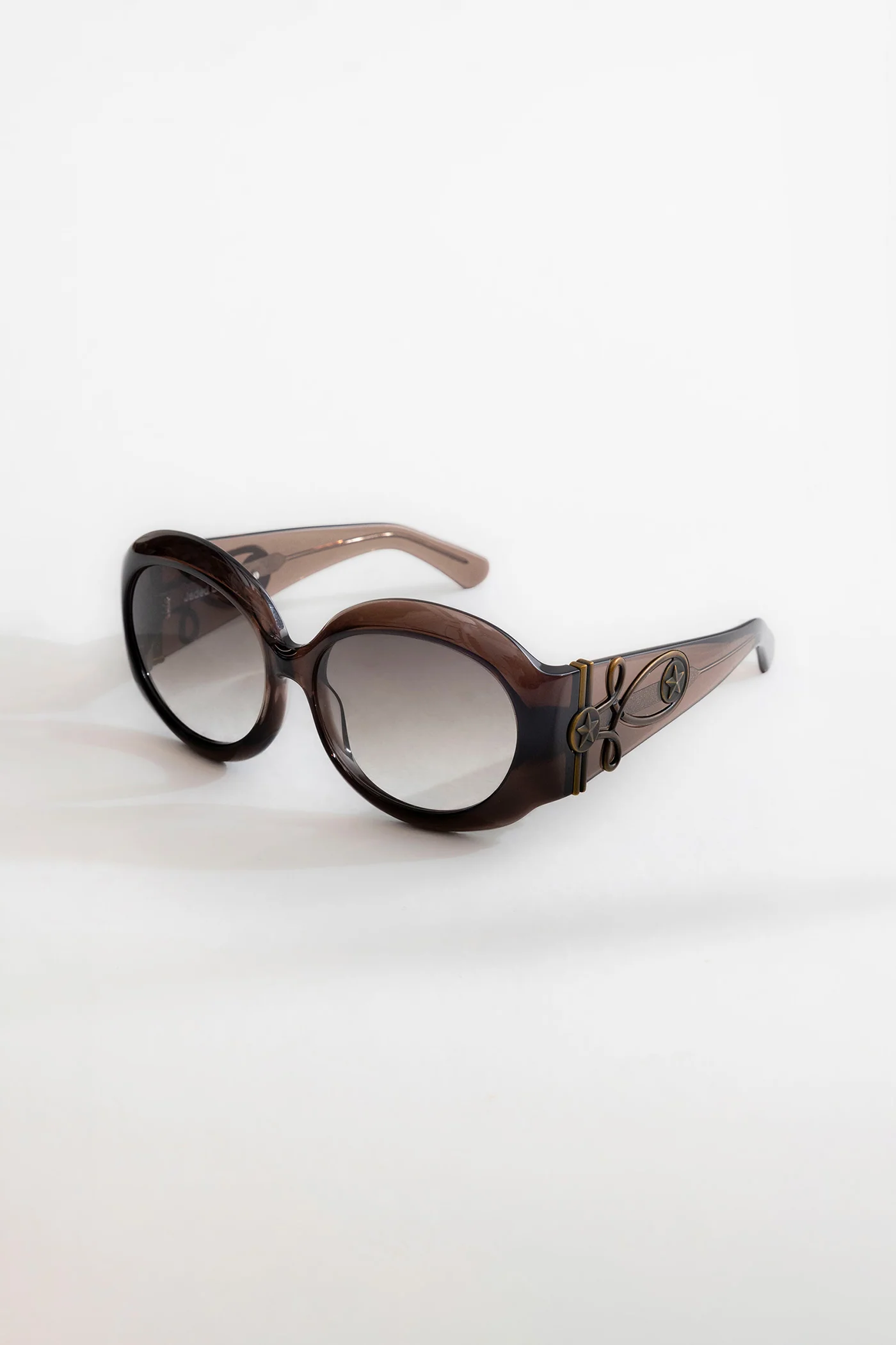 Majorette Oversized Round Sunglasses in Brown