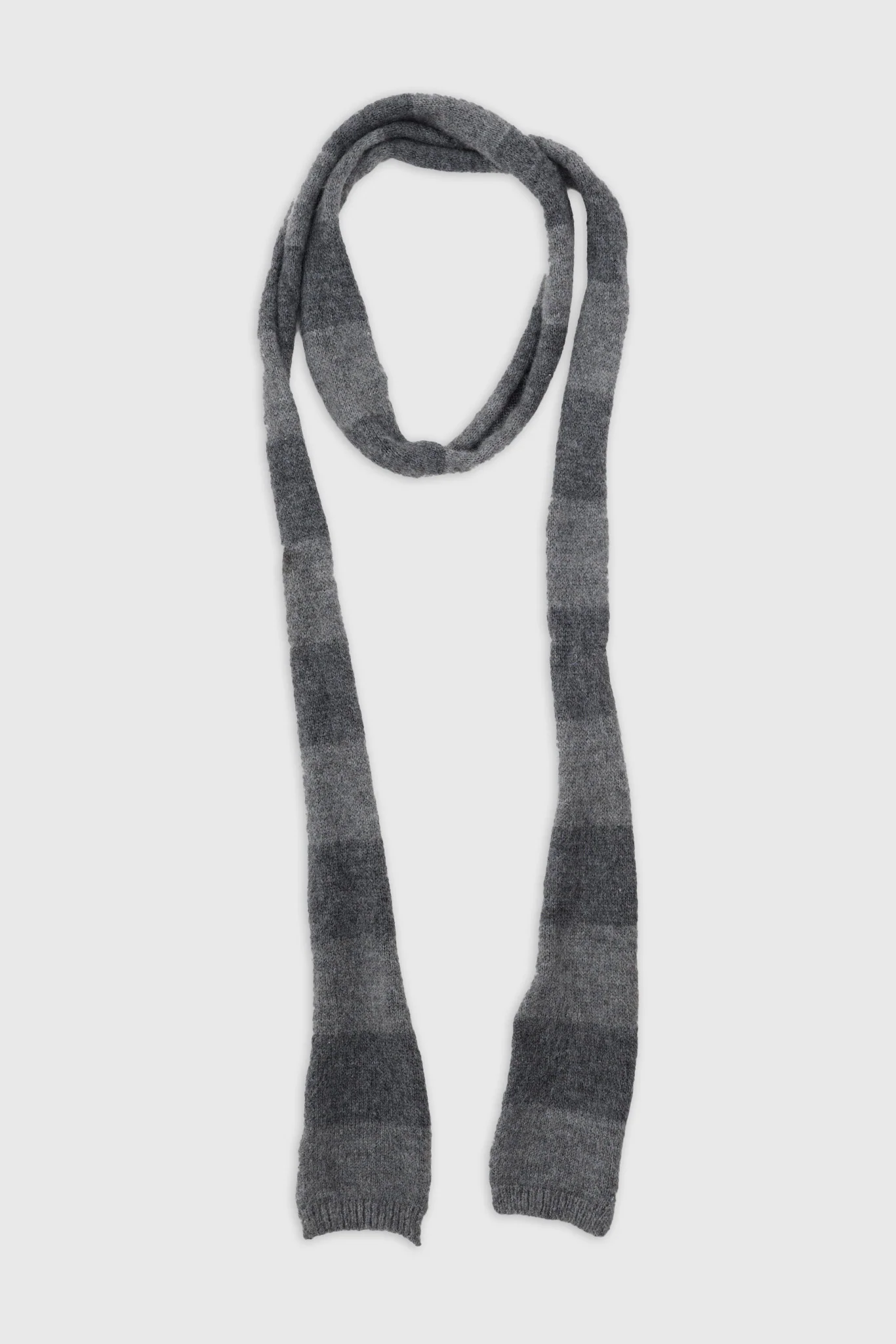 Stripe Knit Skinny Scarf