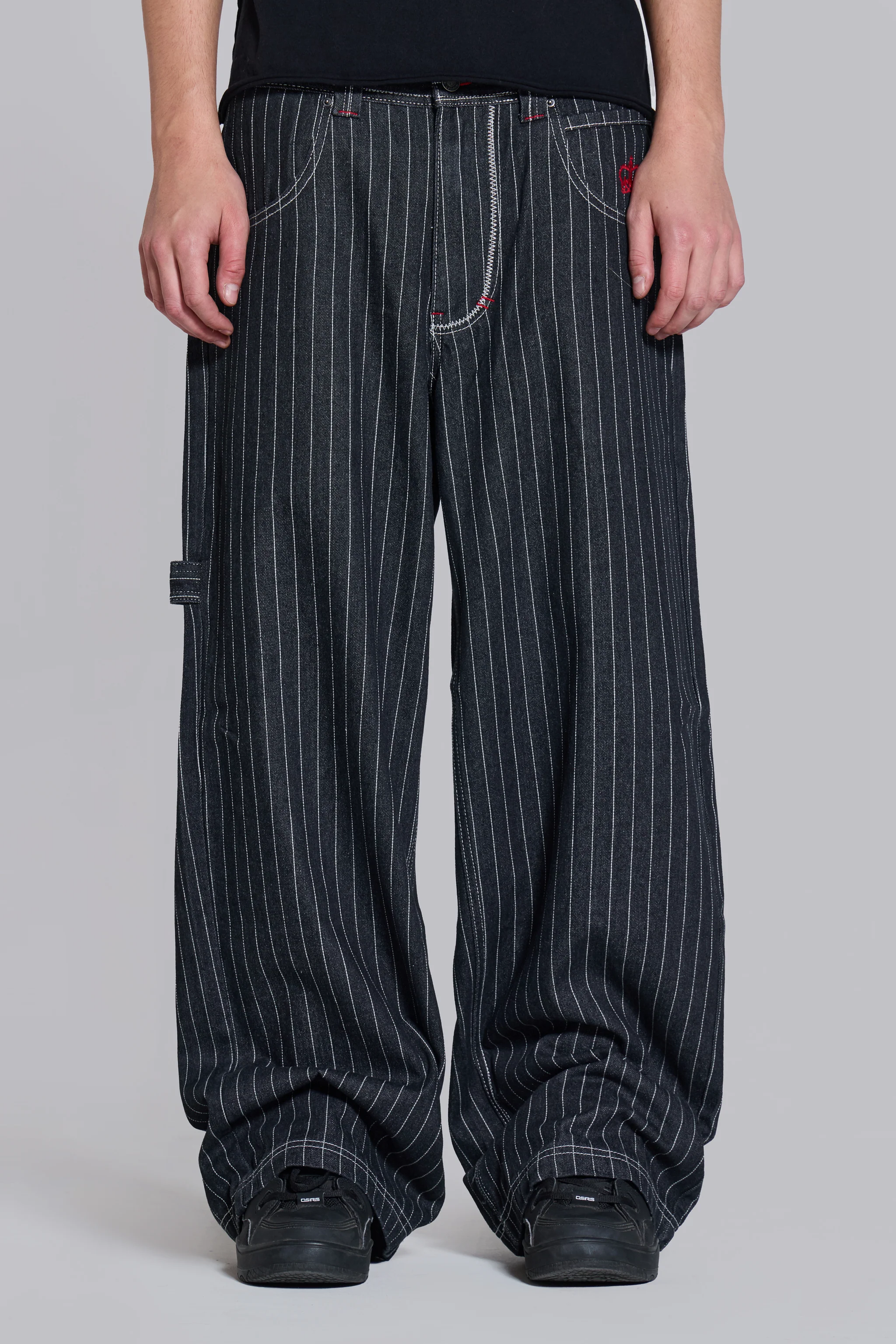 Black Ollie Pinstripe XL Colossus Jeans 1 Black Ollie Pinstripe XL Colossus Jeans