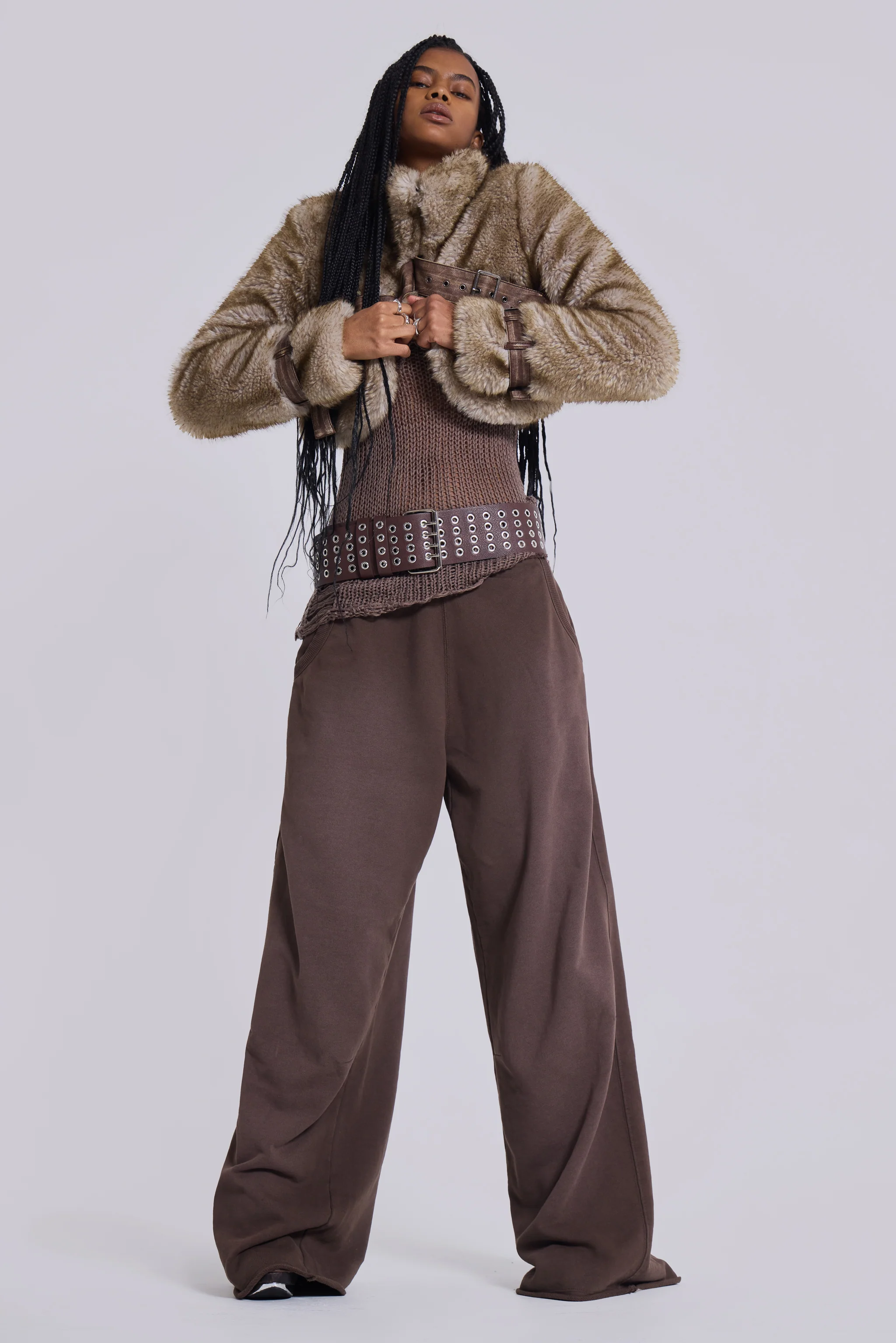 Raven Faux Fur & Leather Crop Jacket 10 Raven Faux Fur & Leather Crop Jacket