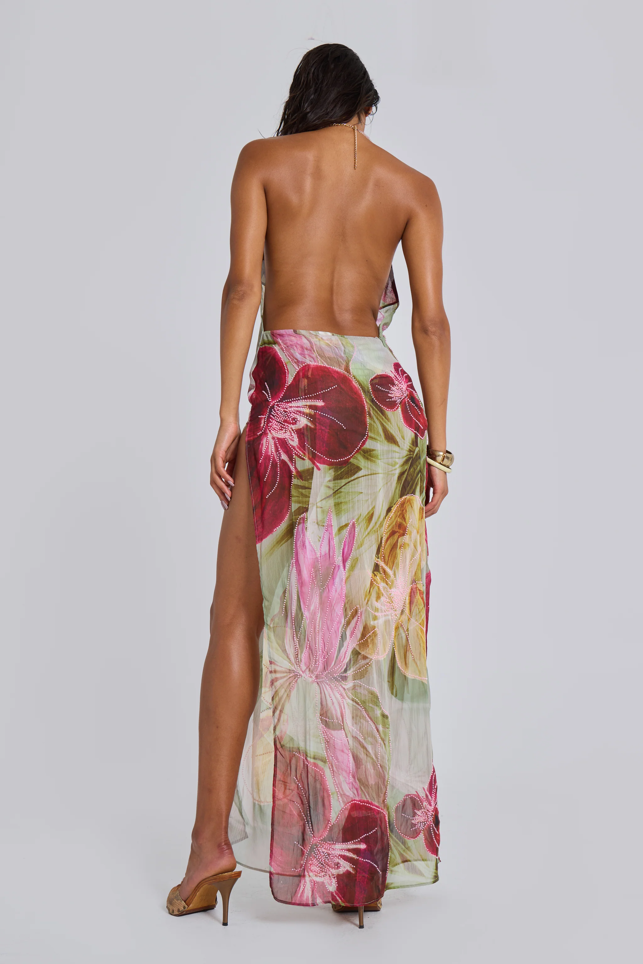 Dahlia Hand-Beaded Backless Chiffon Maxi Dress in Rosa 8 Dahlia Hand-Beaded Backless Chiffon Maxi Dress in Rosa