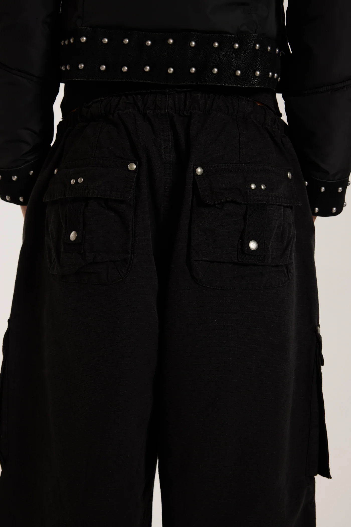 Washed Black XL Parachute Cargo Pants 7 Washed Black XL Parachute Cargo Pants