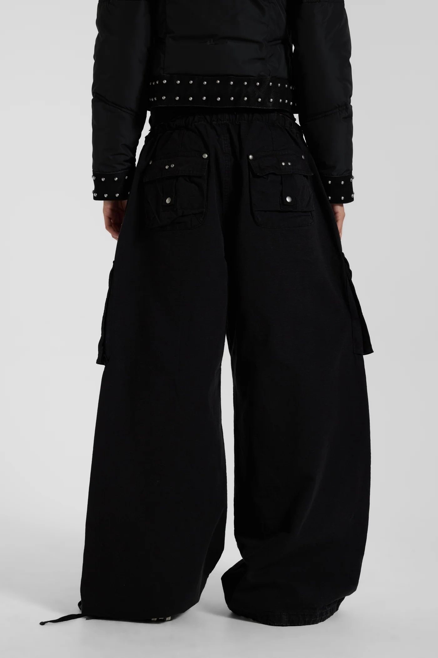 Washed Black XL Parachute Cargo Pants 8 Washed Black XL Parachute Cargo Pants